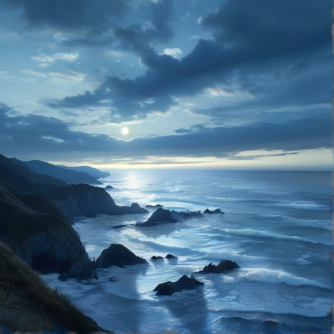Coastal Sunset Scene