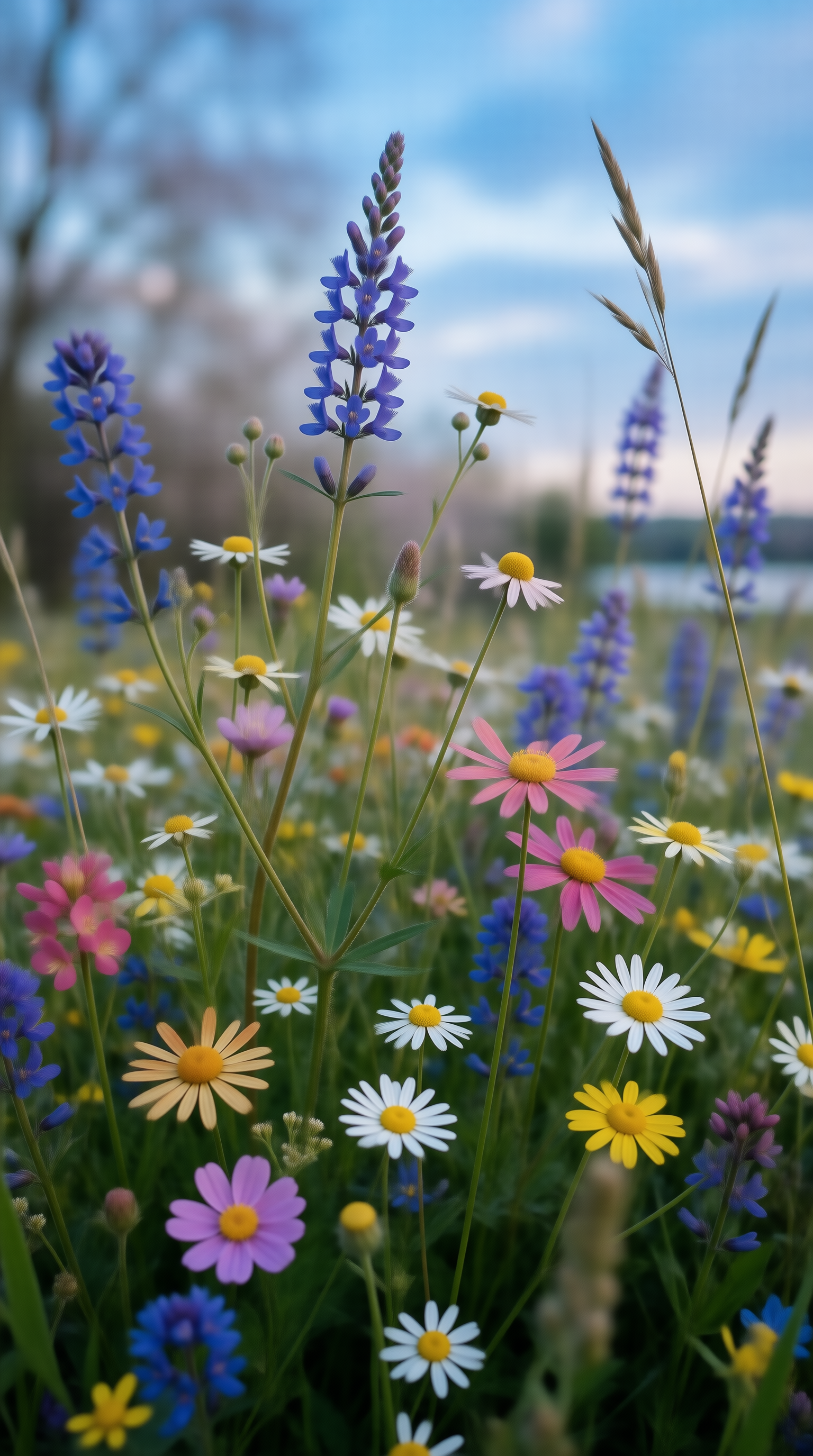Wildflower Meadow at Dusk