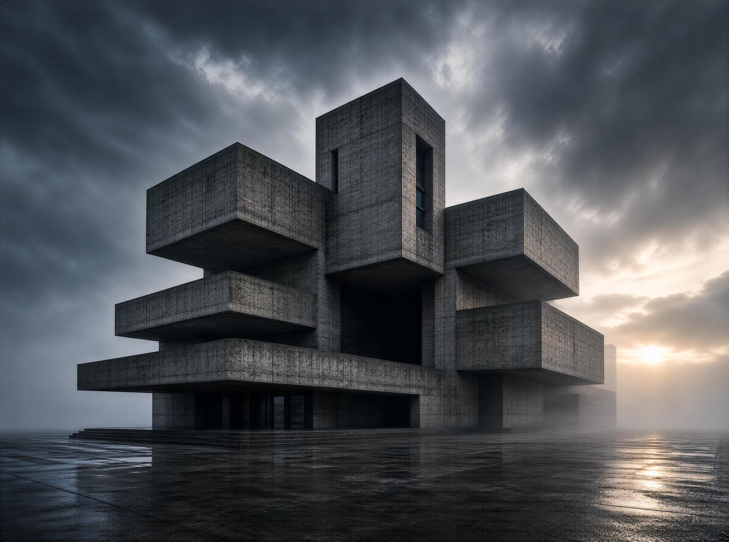 Brutalist Concrete Structure