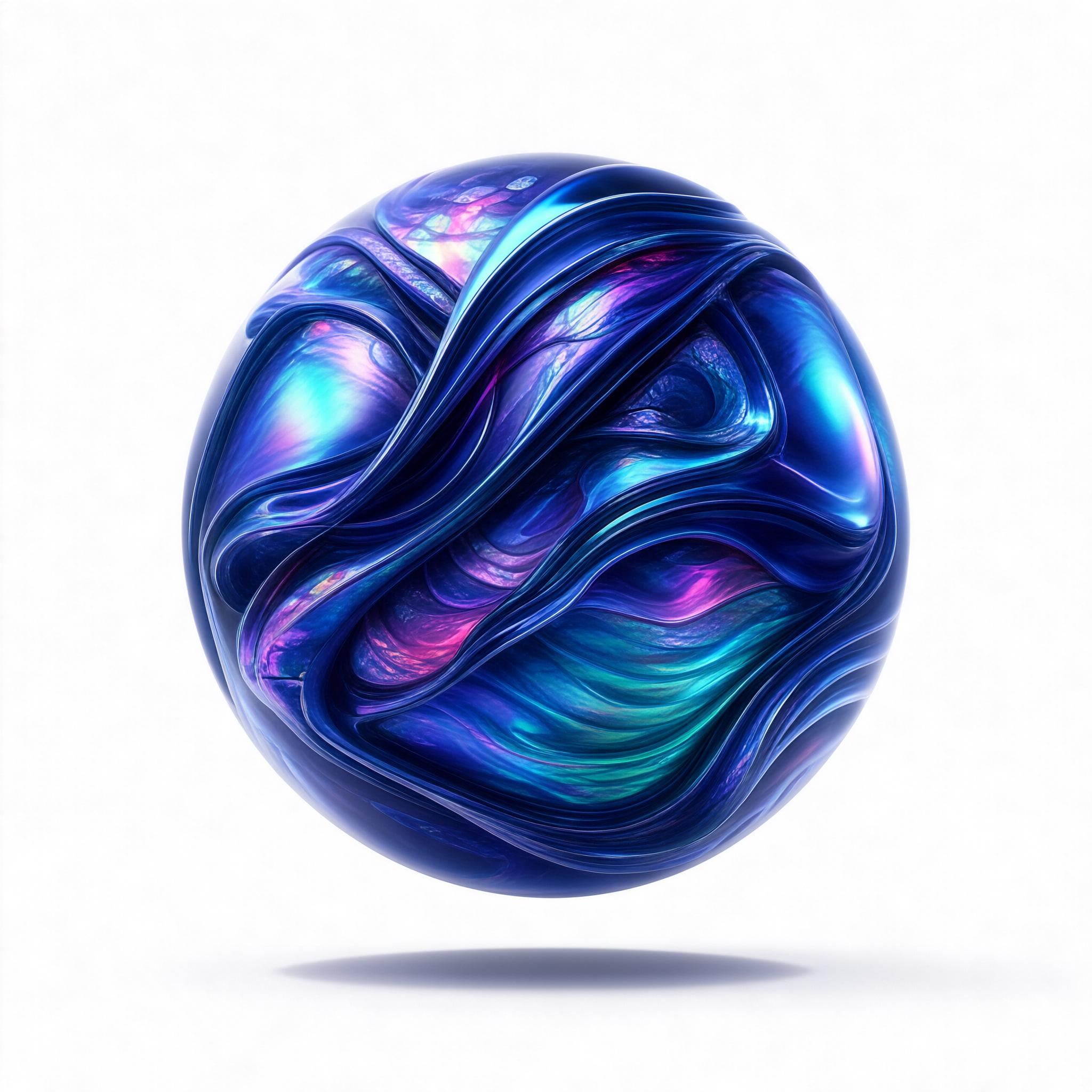 Iridescent Blue Sphere