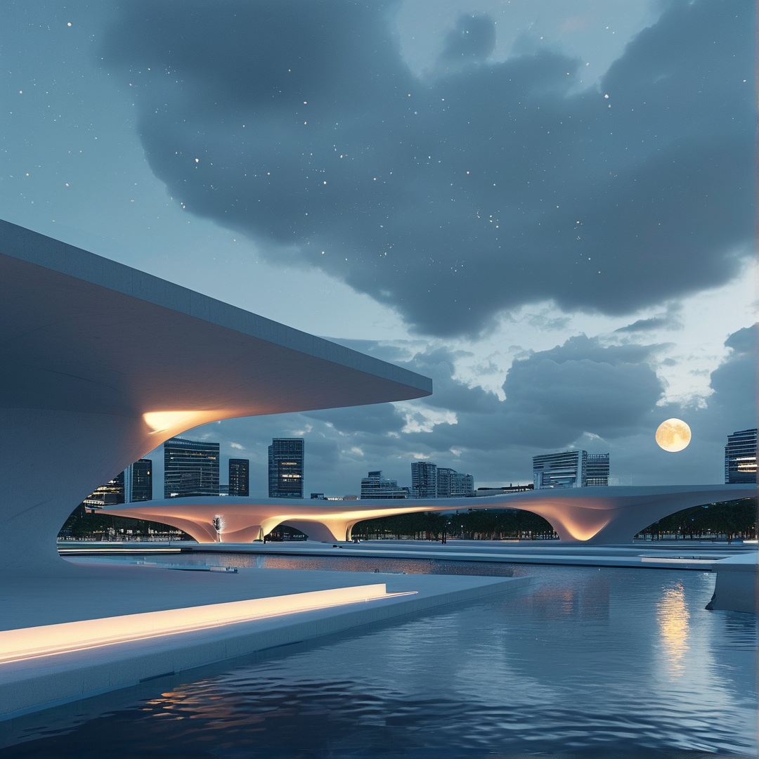 Futuristic Cityscape at Night