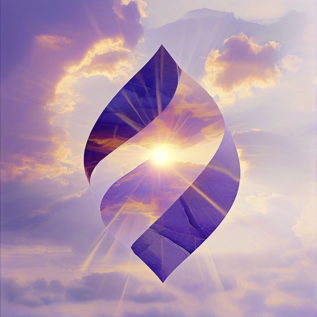 Abstract Logo in Sunlit Sky