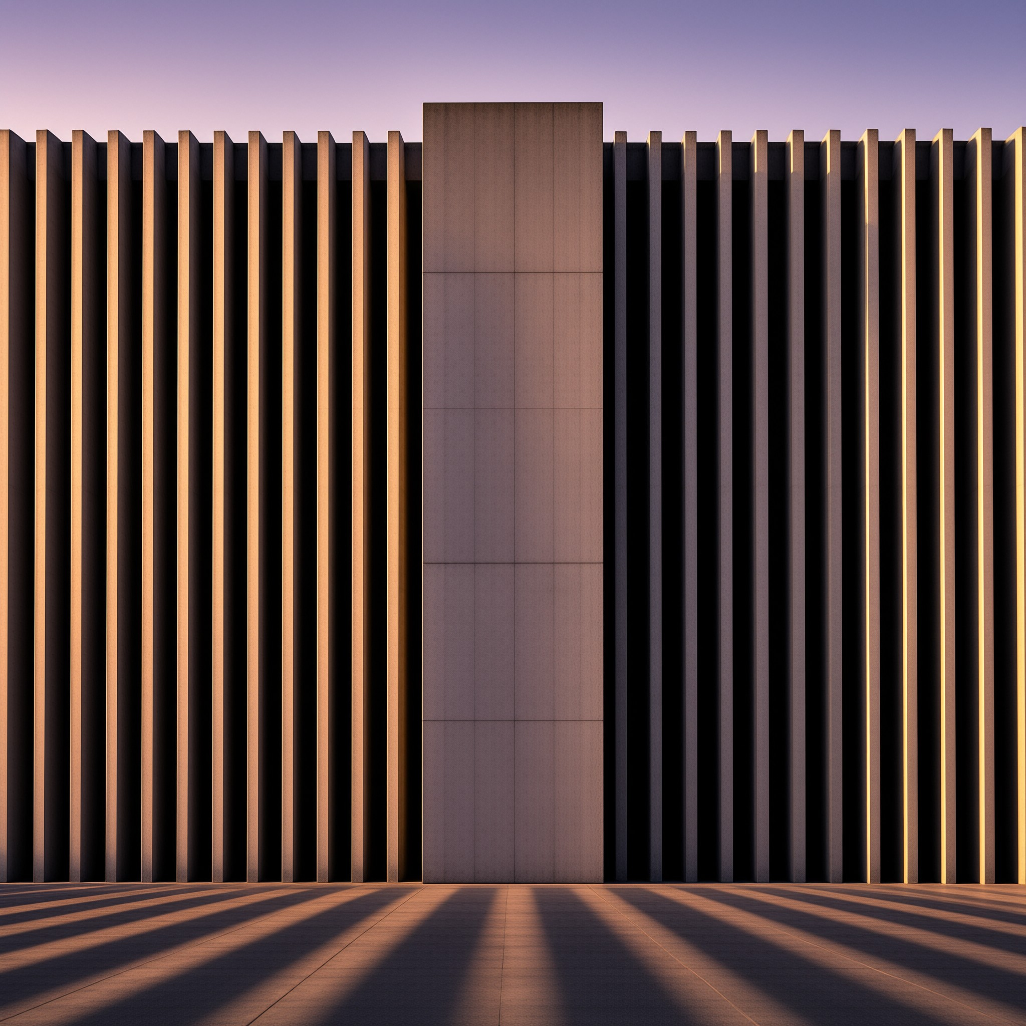 Colonnade Facade in Dusk Court