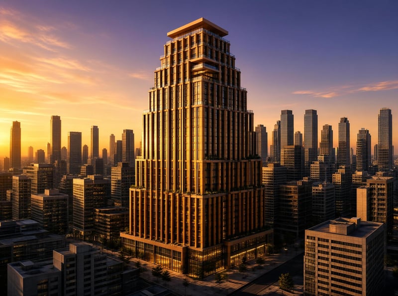 Golden Tower at Sunset