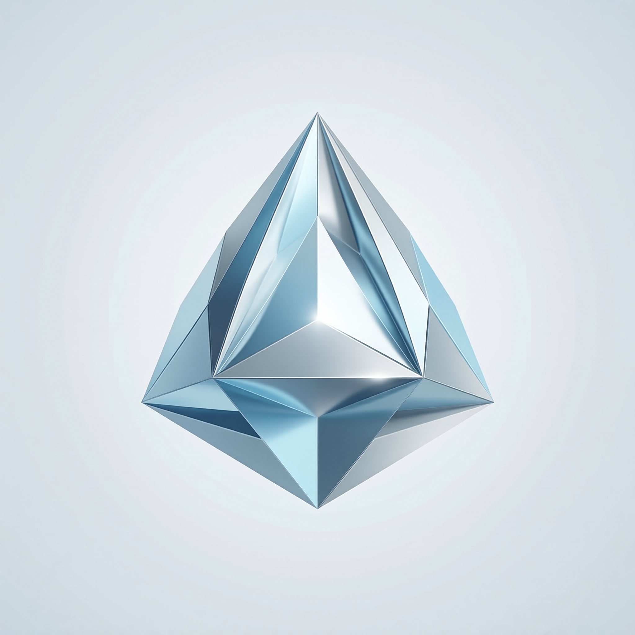 Blue Geometric Crystal