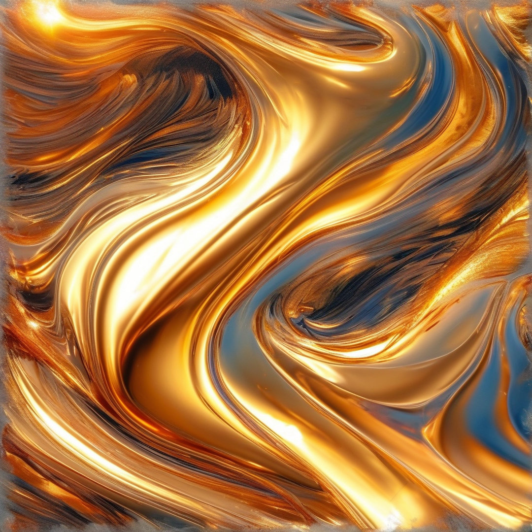 Abstract Liquid Gold Flow