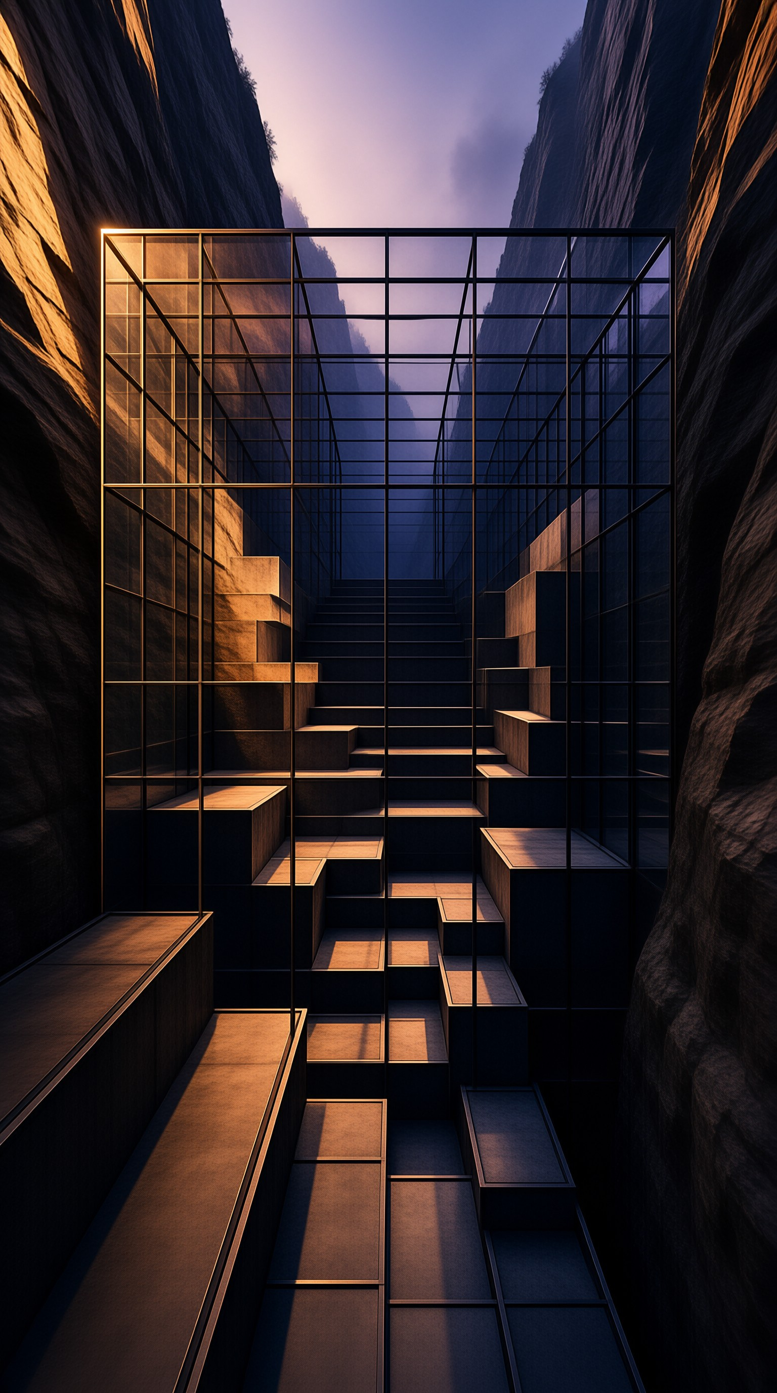 Glass Staircase in Canyon