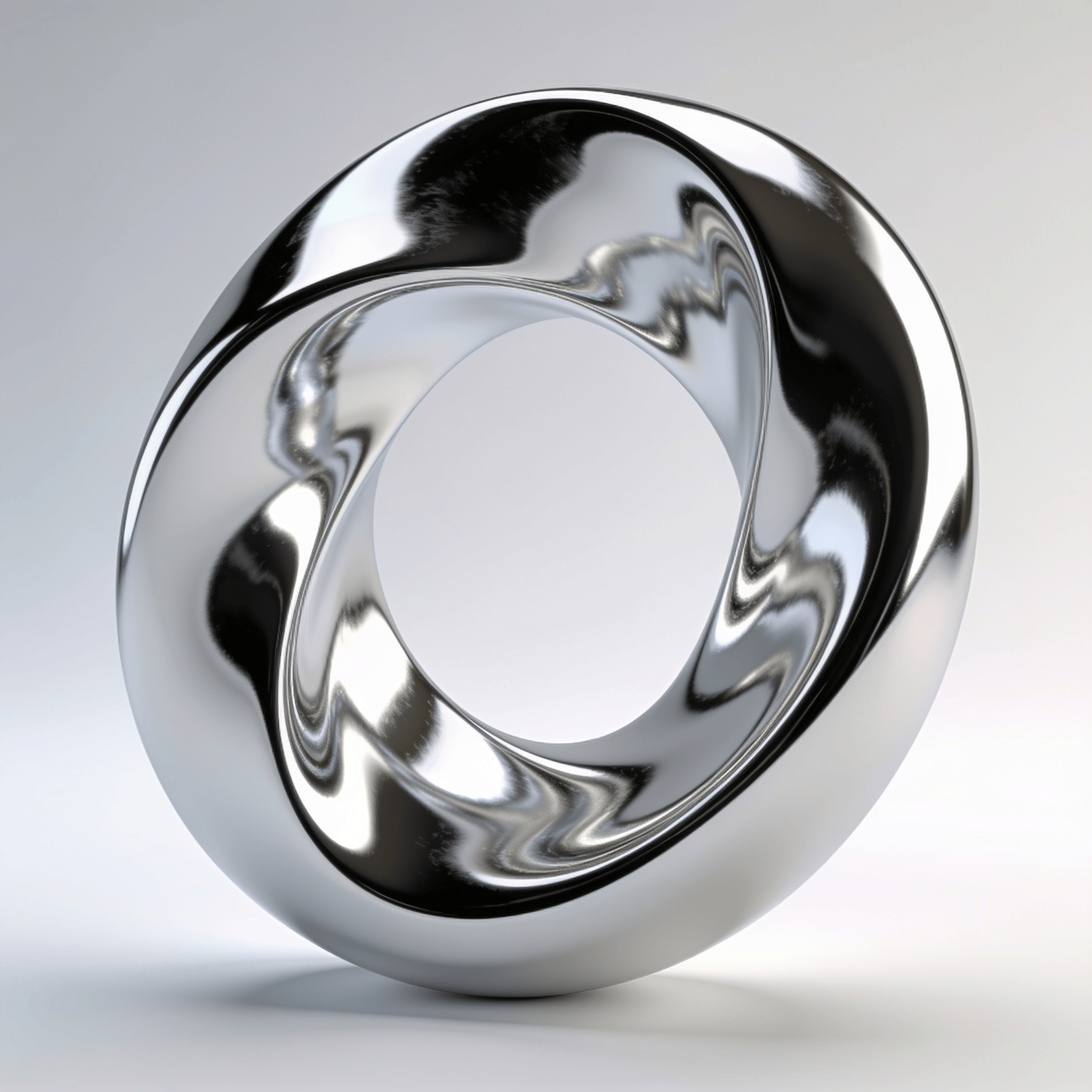 Metallic, Liquid Chrome Mobius Strip