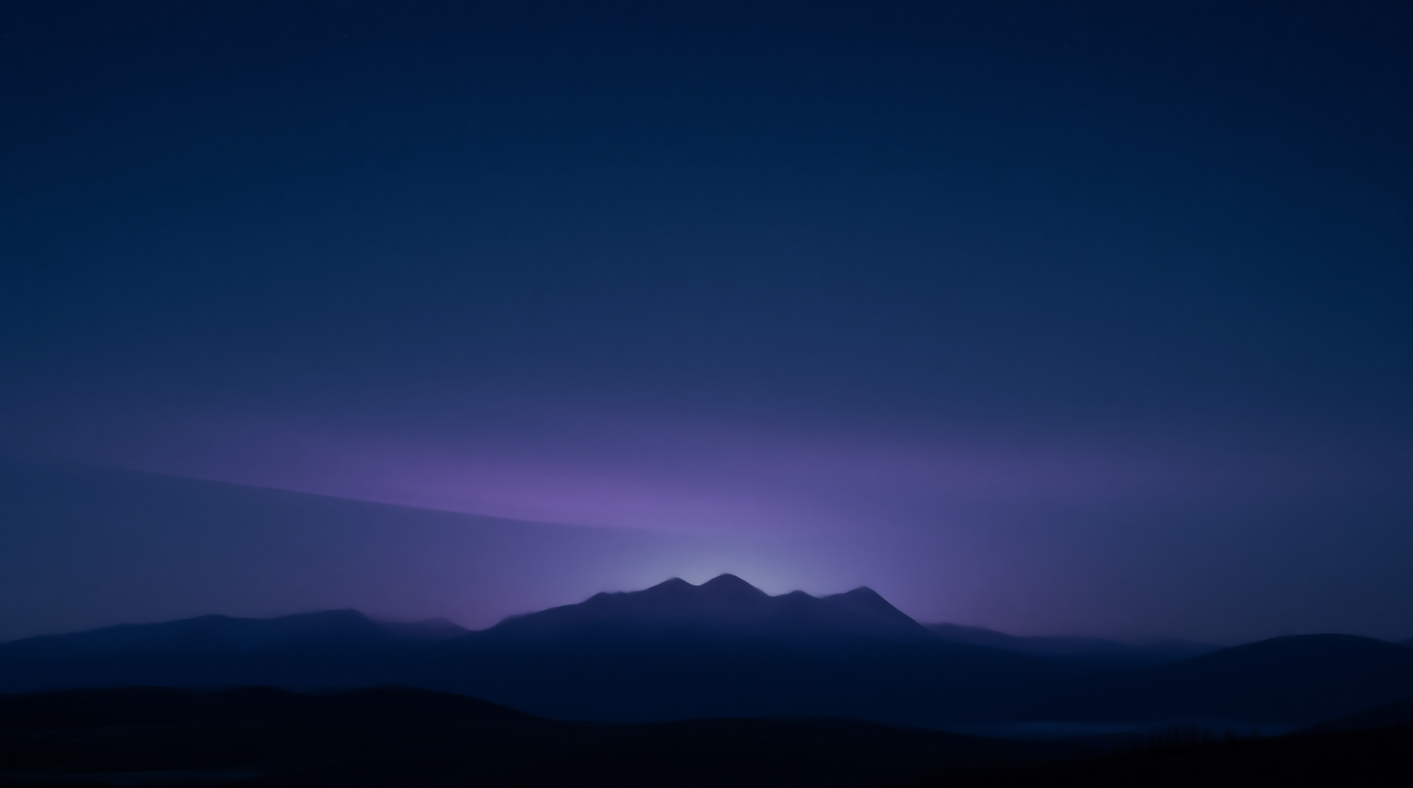 Purple Night Over Mountains