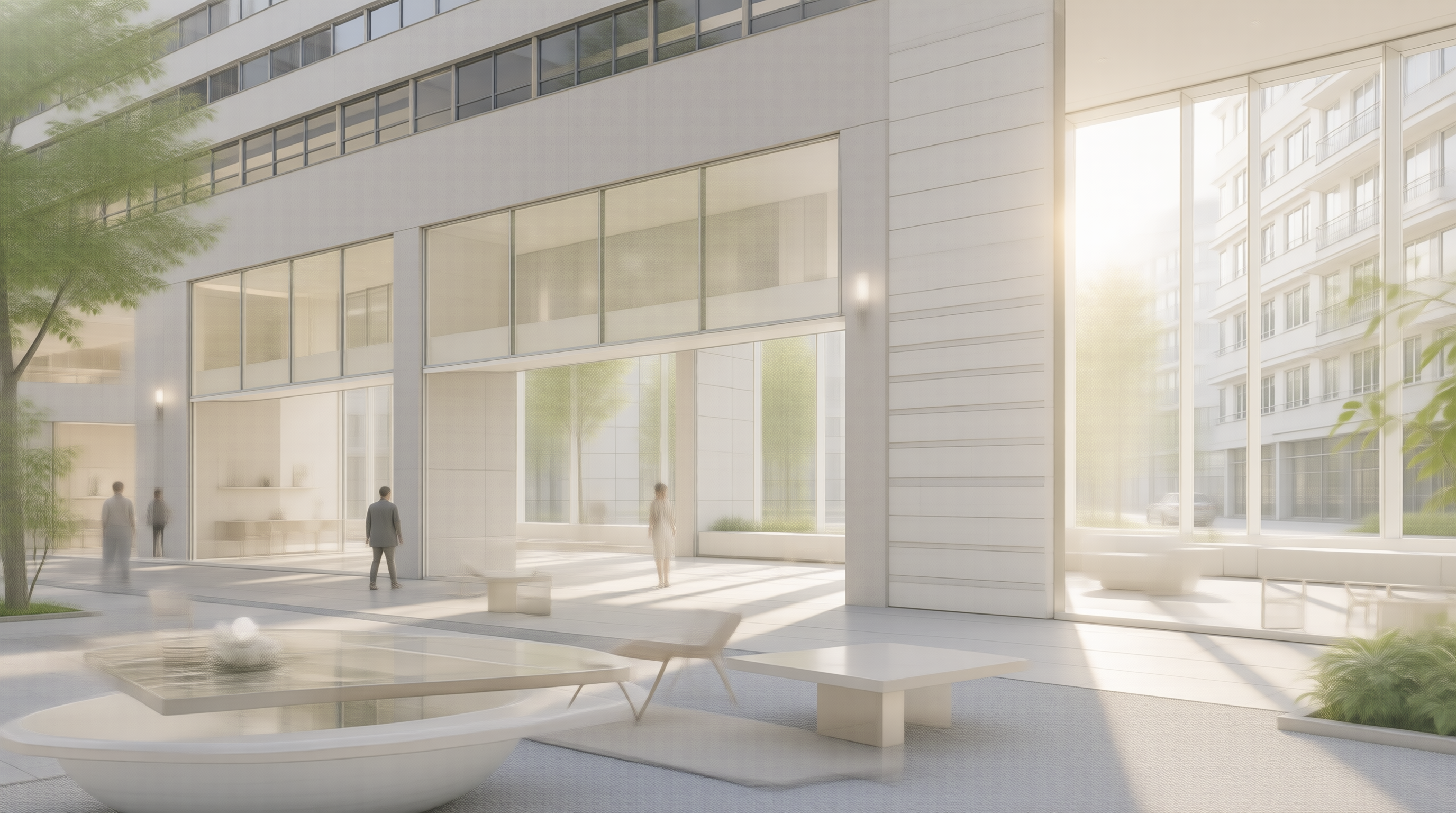 Sunlit Architectural Atrium
