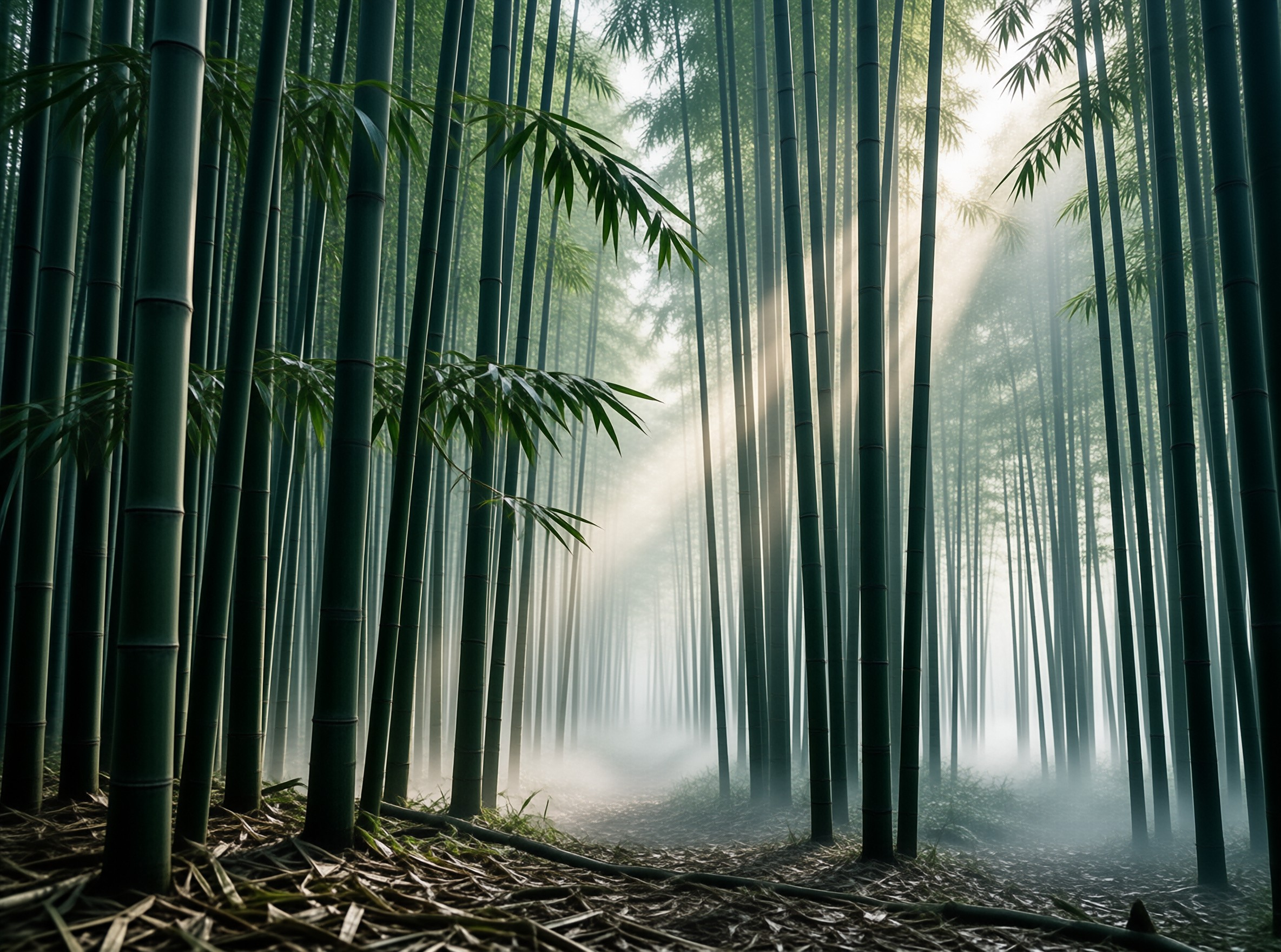 Misty Bamboo Forest