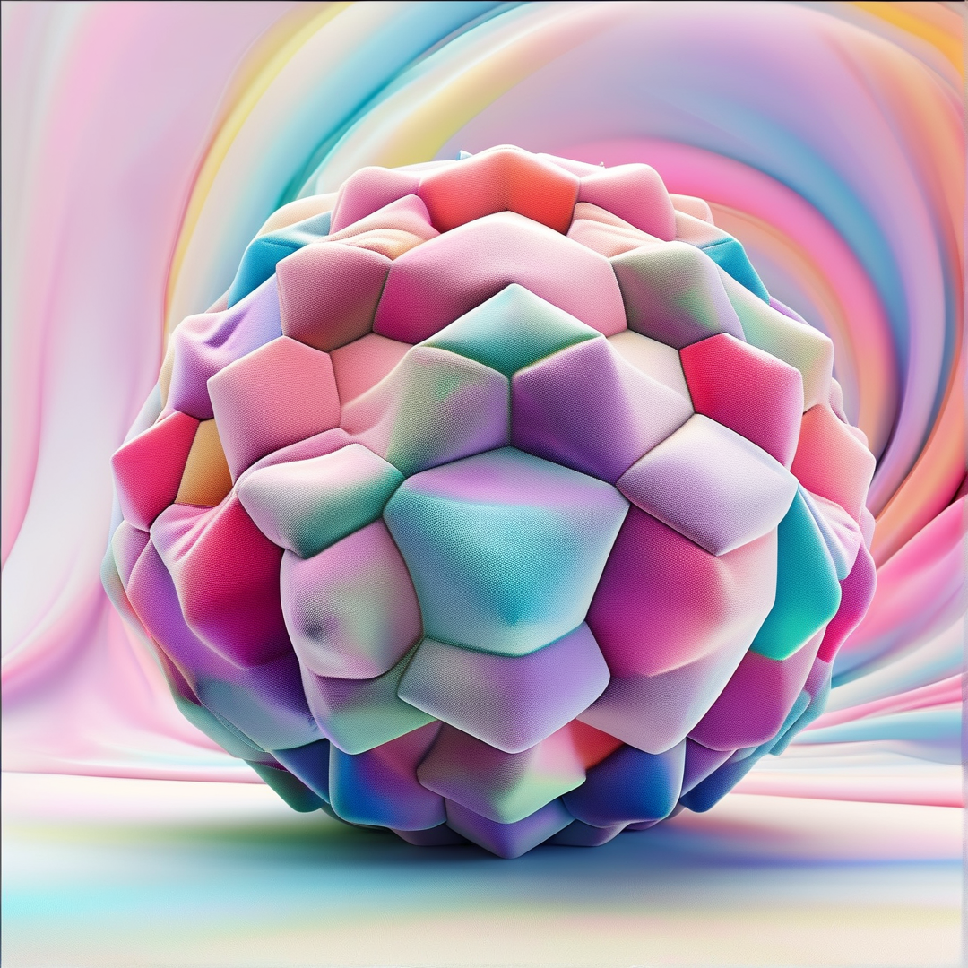 Pastel Cushion Sphere — Dreamy Study
