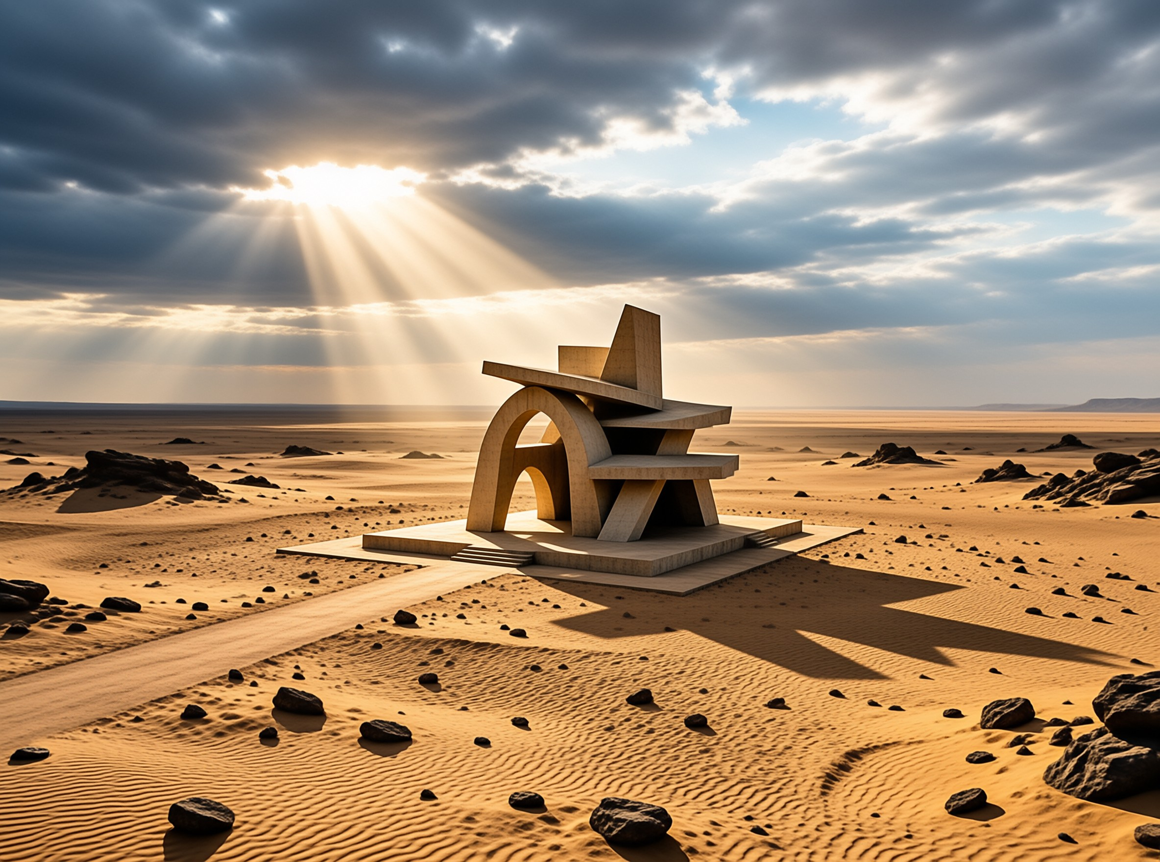 Sunlit Desert Structure