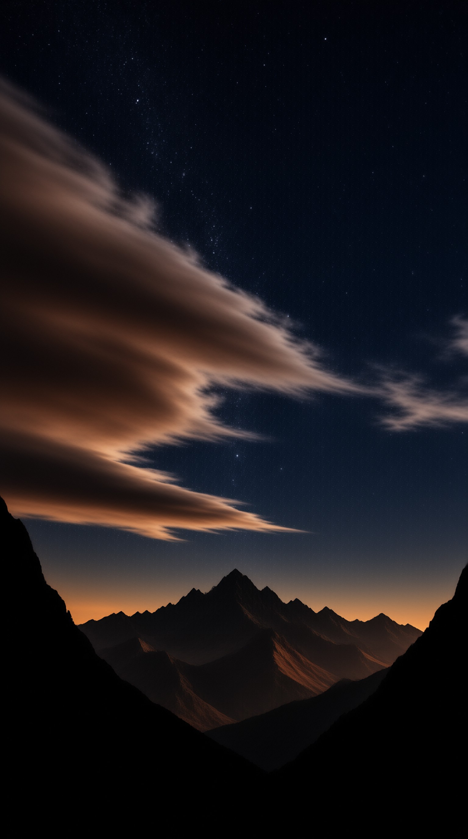 Starry Night Over Mountains