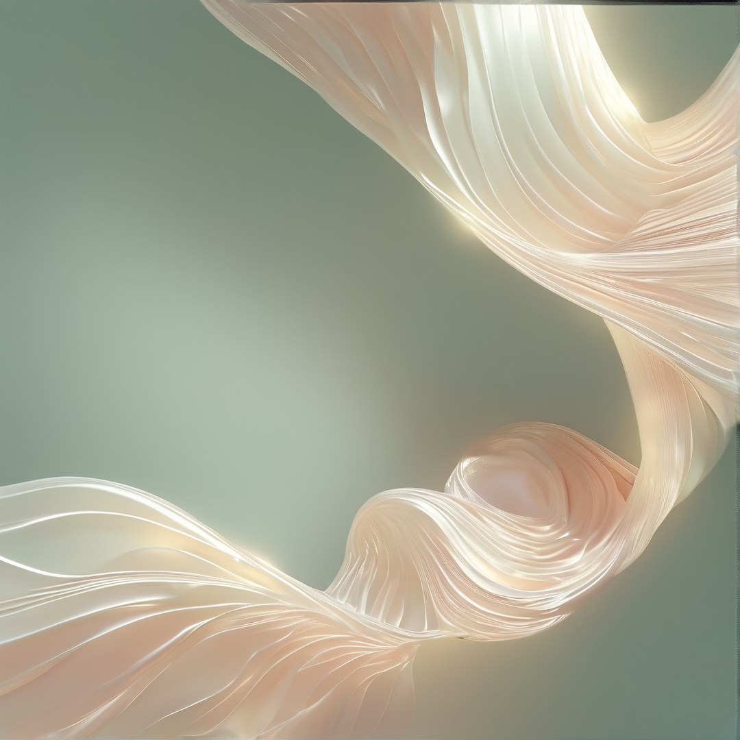Flowing Pearlescent Ribbons
