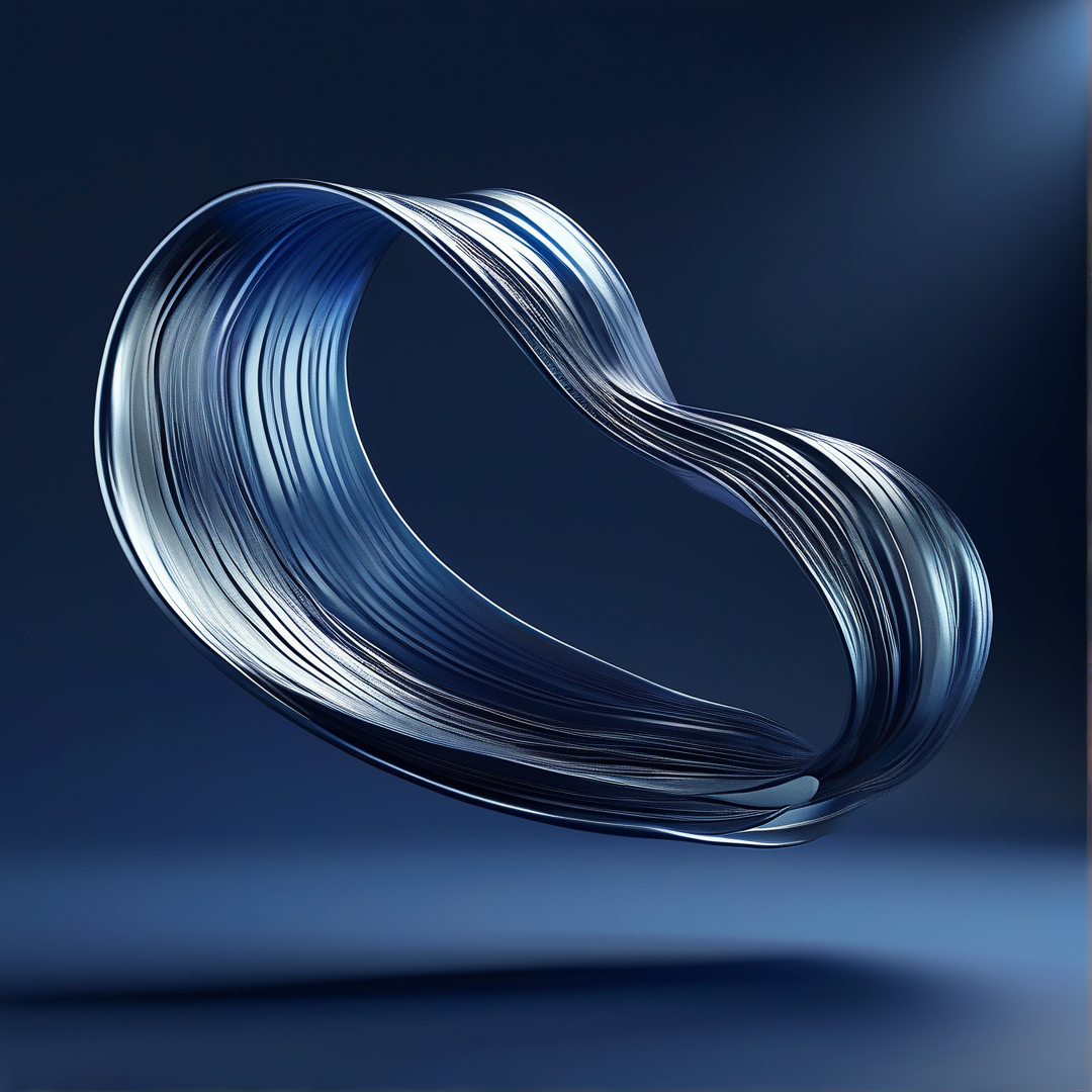 Abstract Blue Ribbon Loop