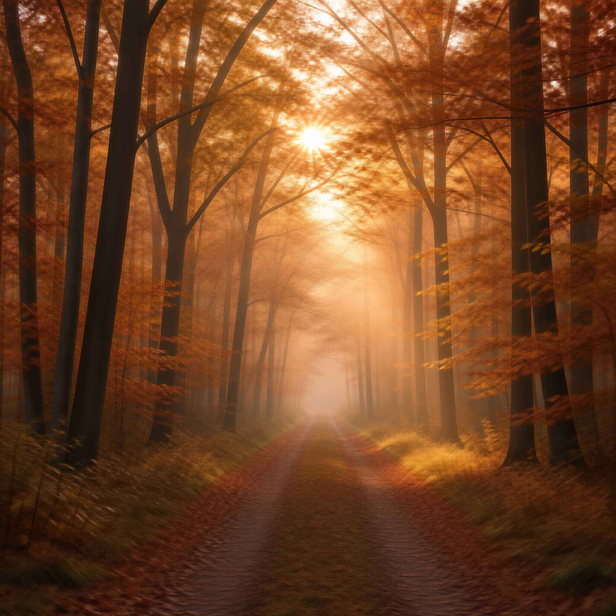 Sunlit Forest Path
