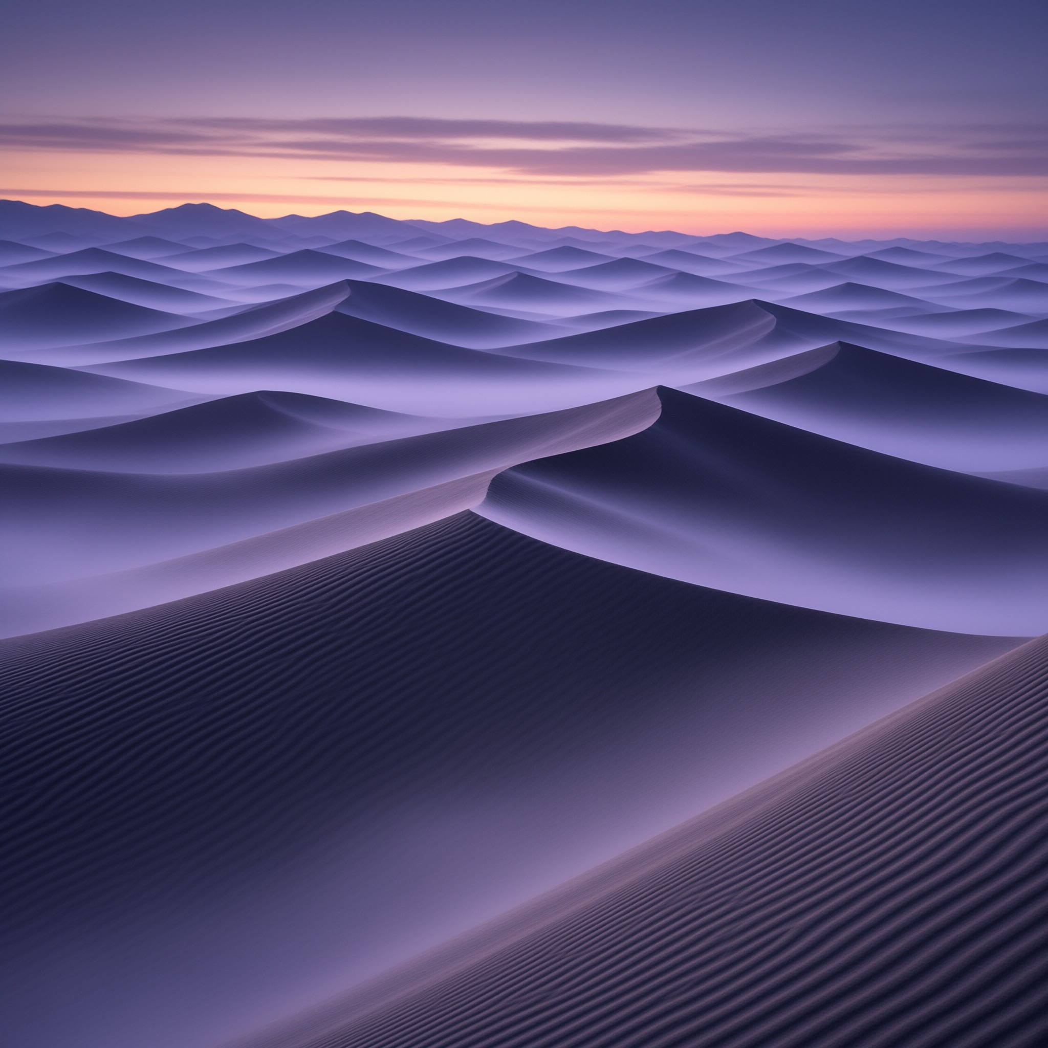 Purple Sand Dunes at Twilight