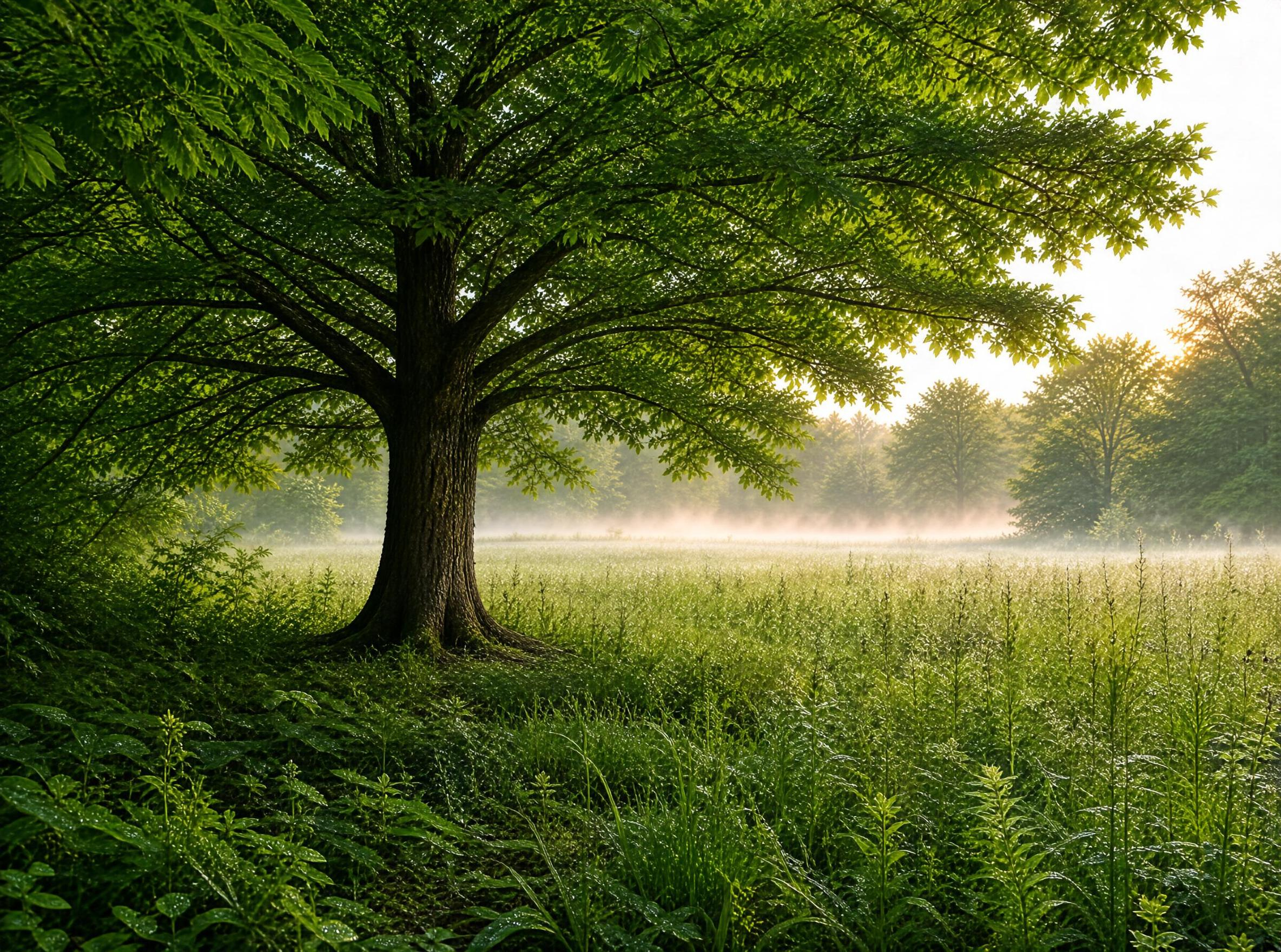 Morning Mist in the Forest