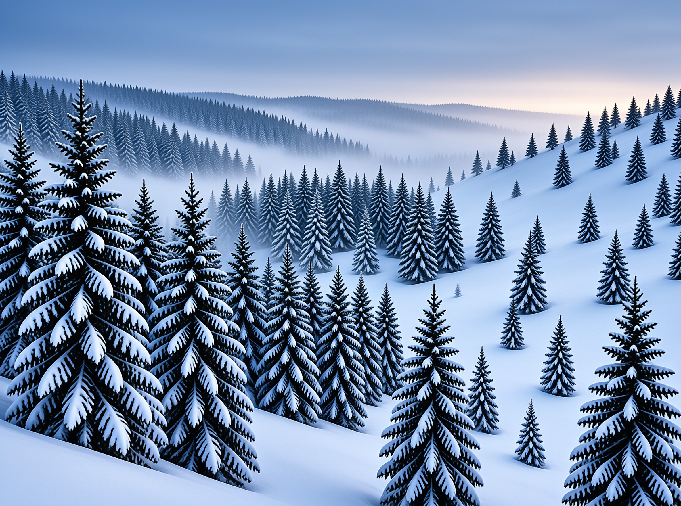 Snowy Forest Landscape