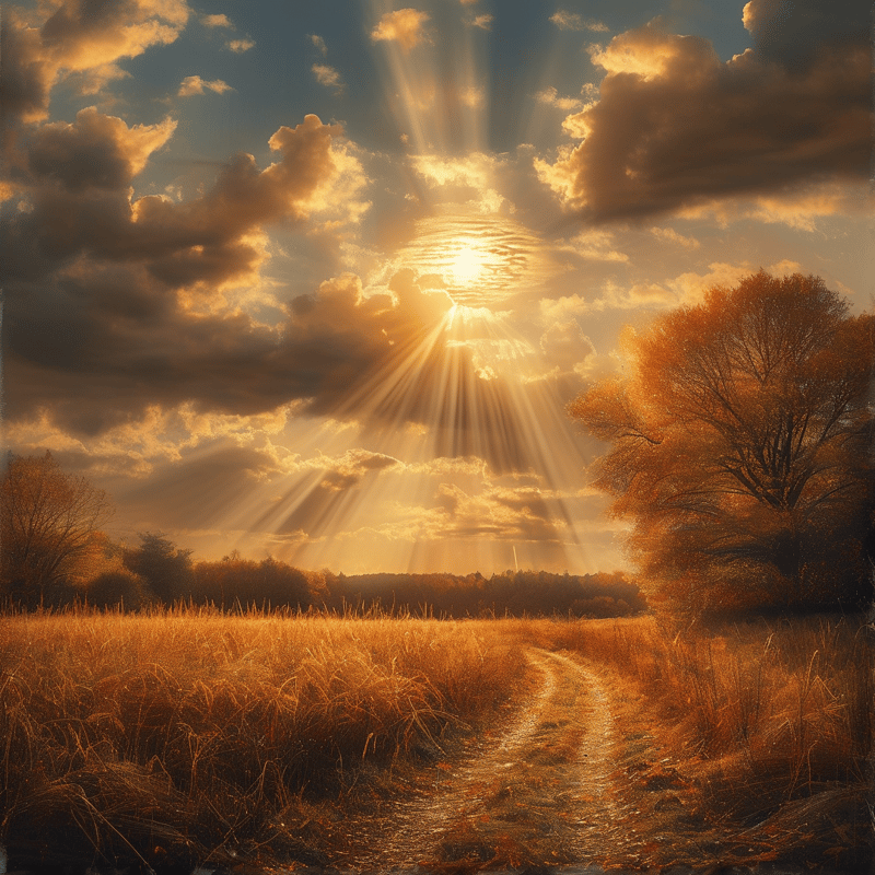 Golden Sunset Path