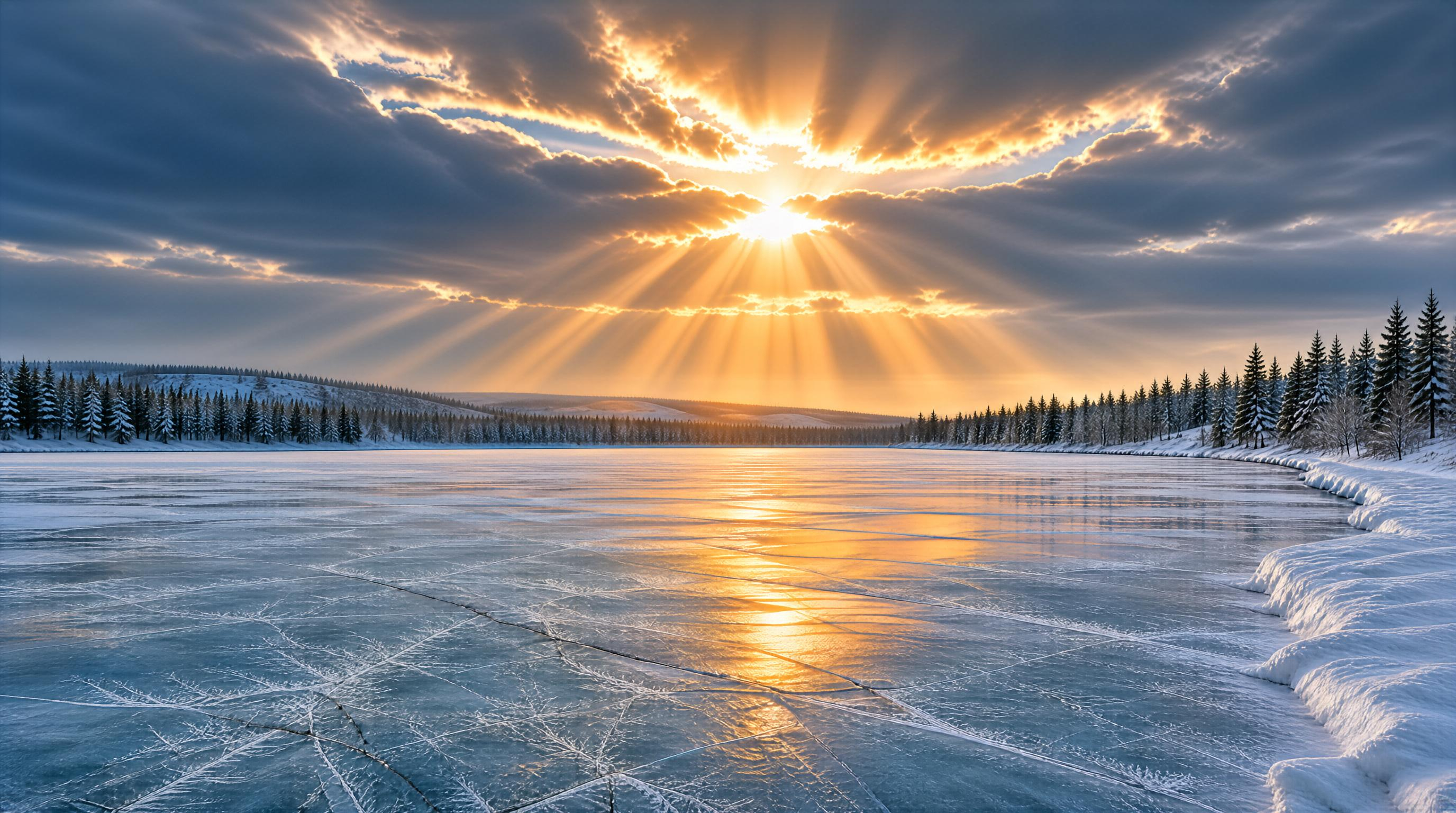Winter Lake Sunrise