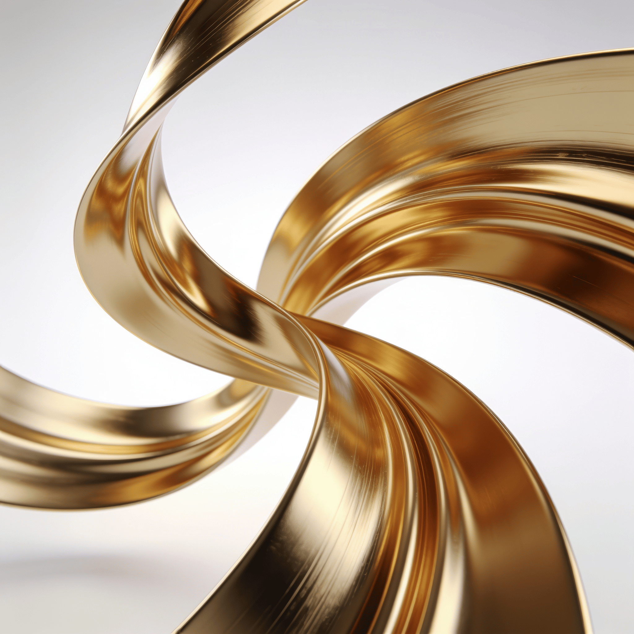 Liquid Gold Curved Ribbon
