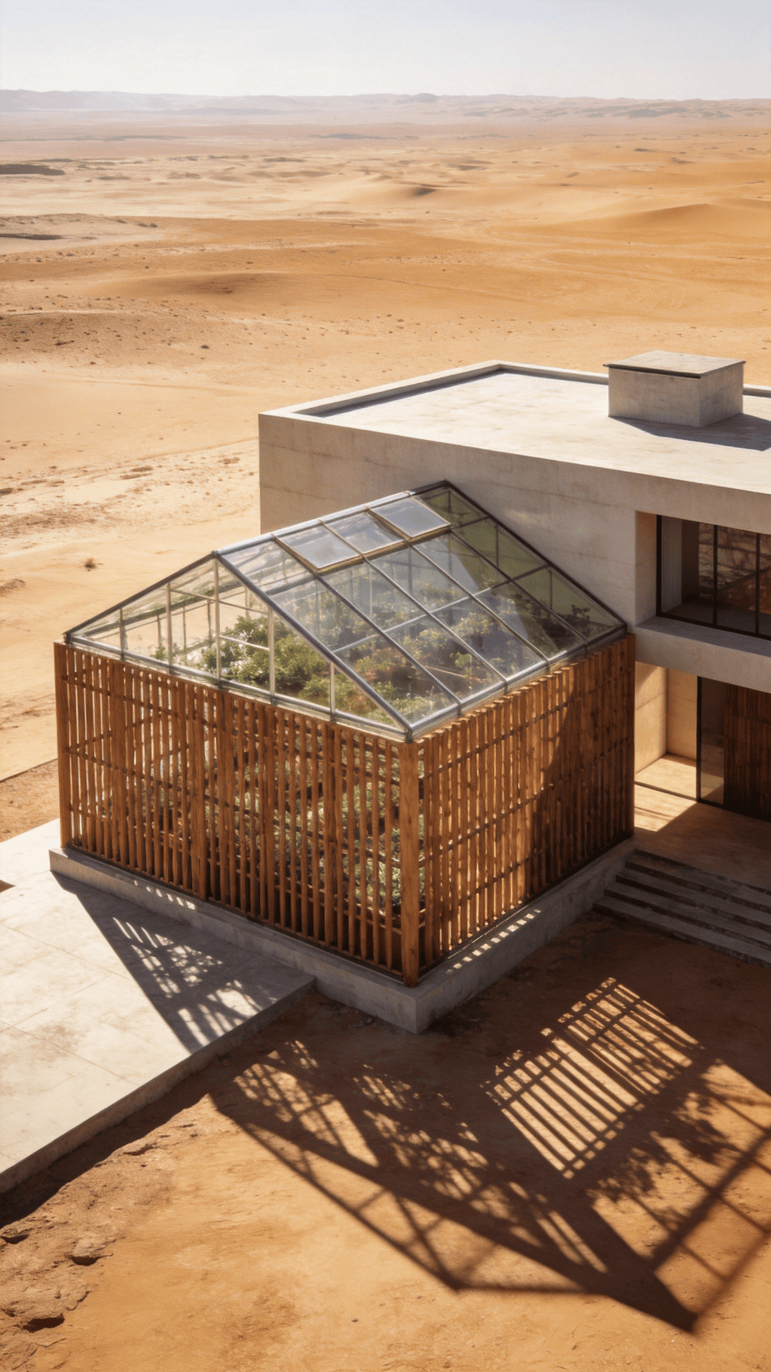 Greenhouse with Wooden Lattice — Desert Plain