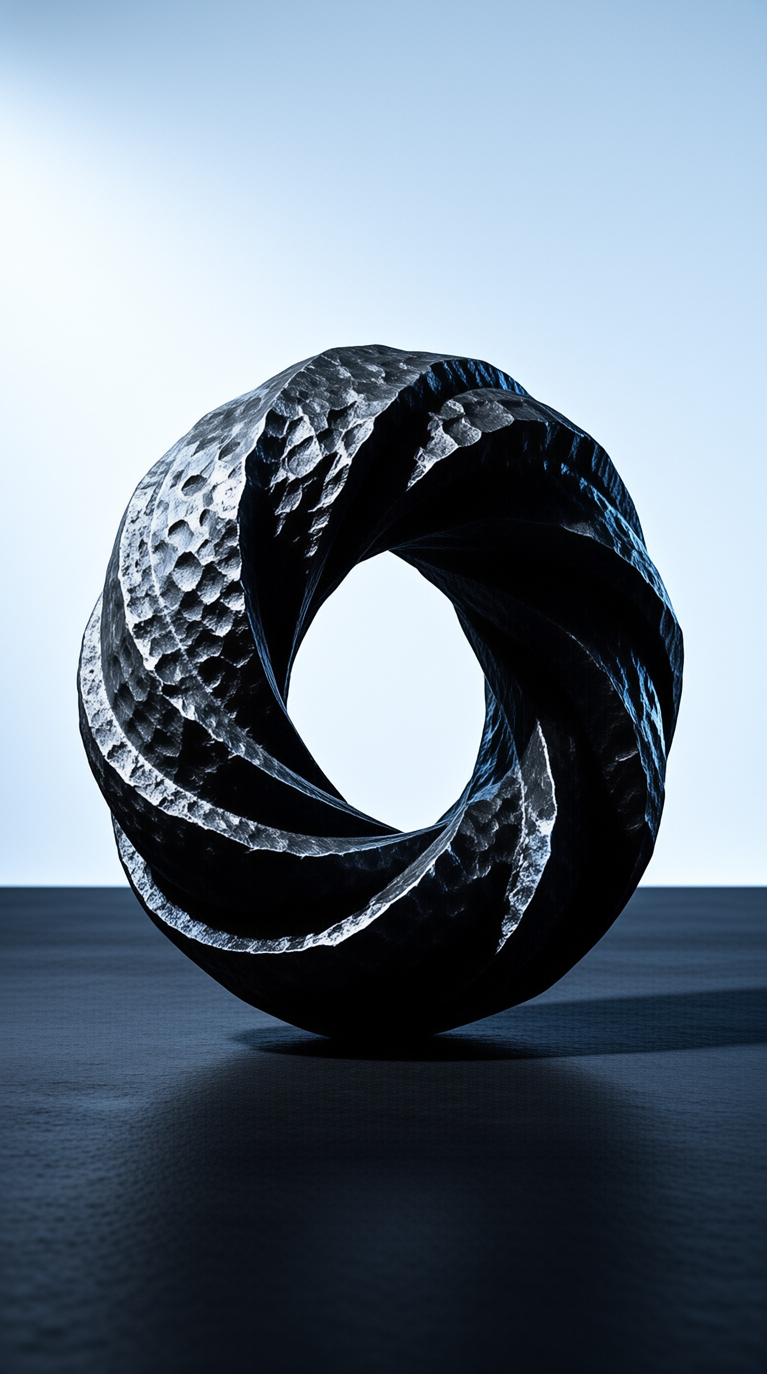 Twisted Metal Ring Sculpture