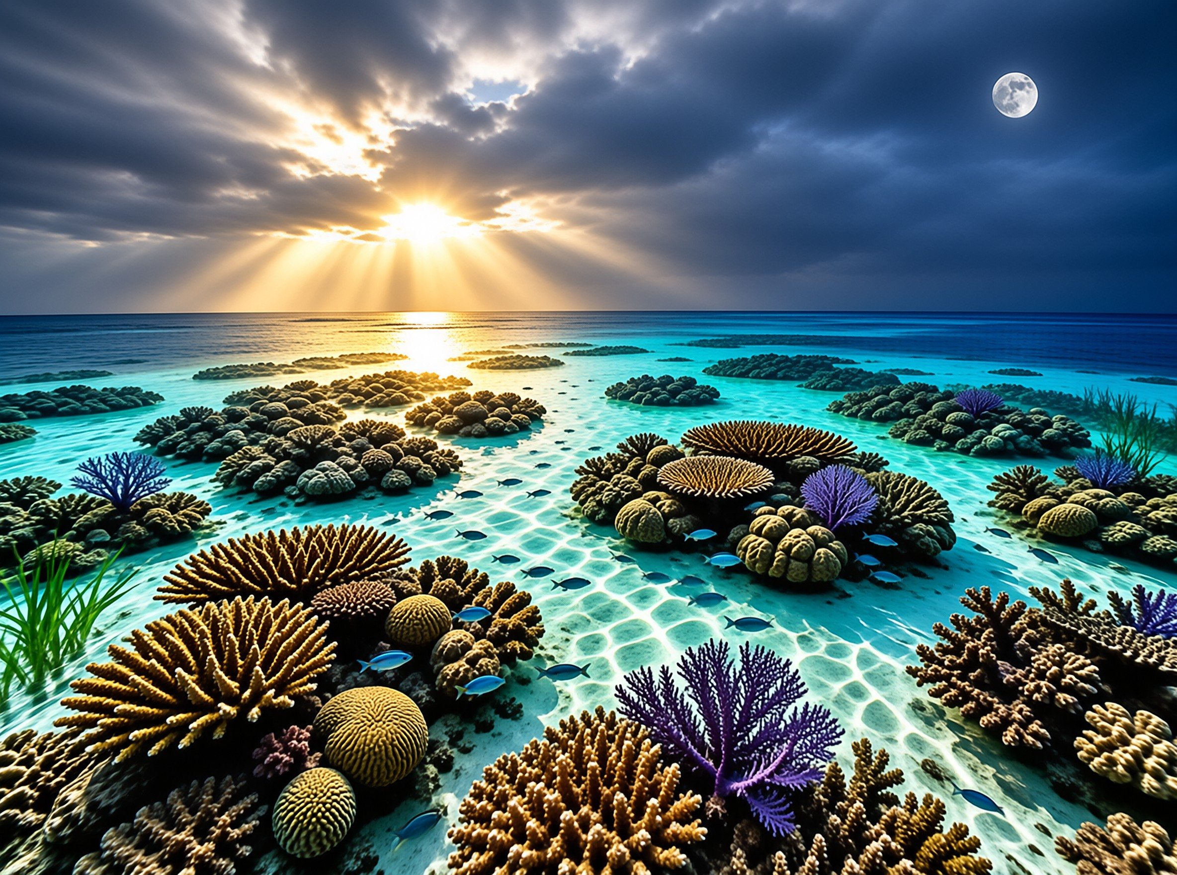 Dramatic Coral Reef Landscape