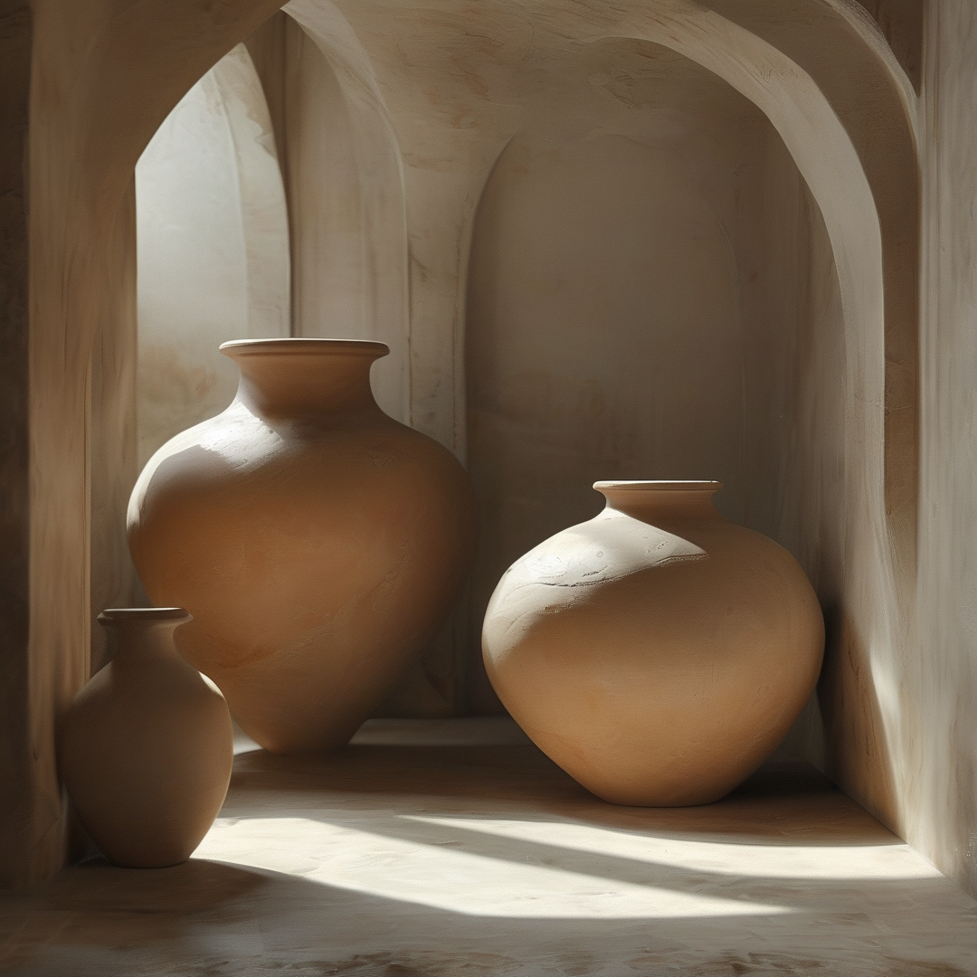 Terracotta Pots in Niche