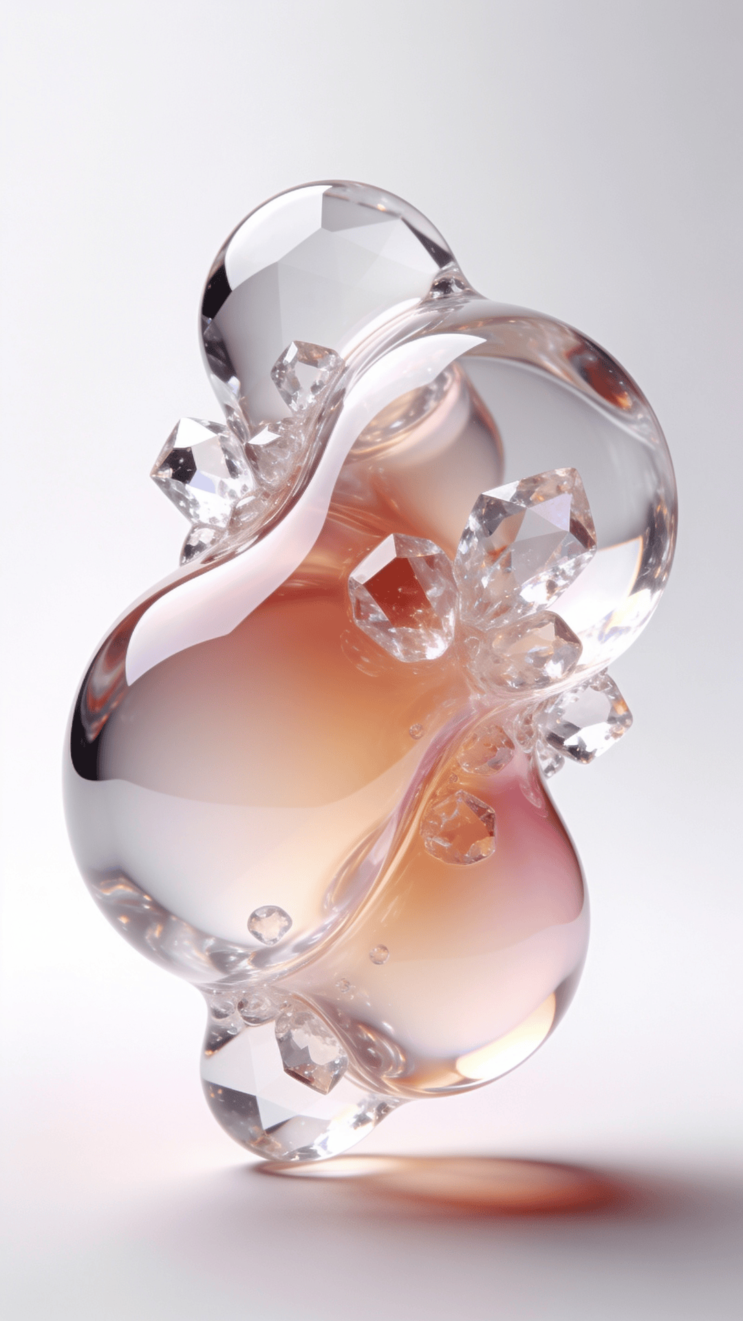Minimalist, Crystal Fluid Blob