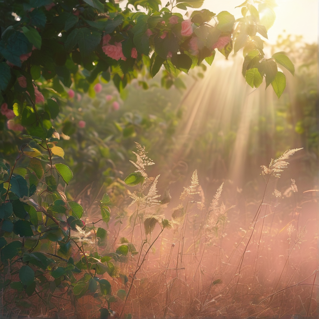 Sunlit Garden Serenity