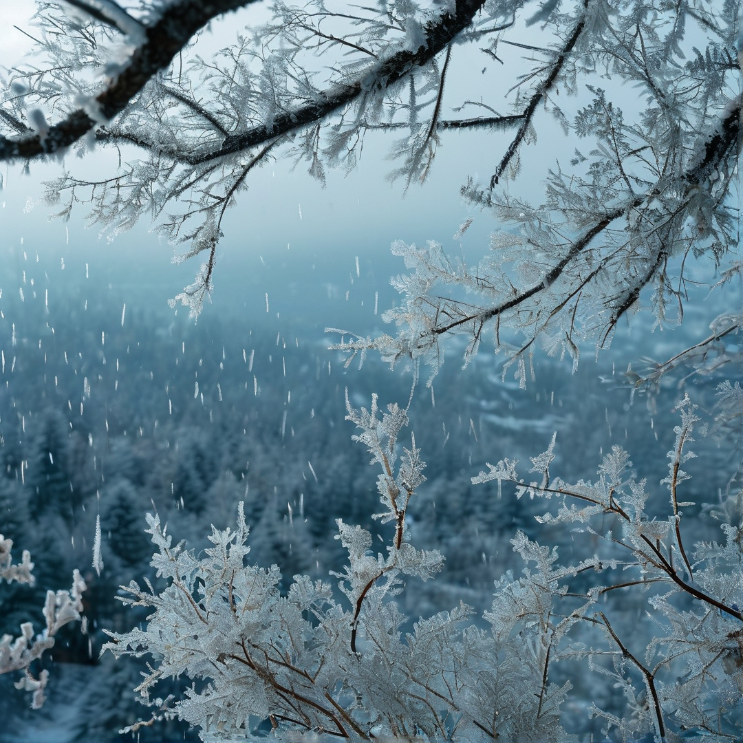 Winter Frosty Branches