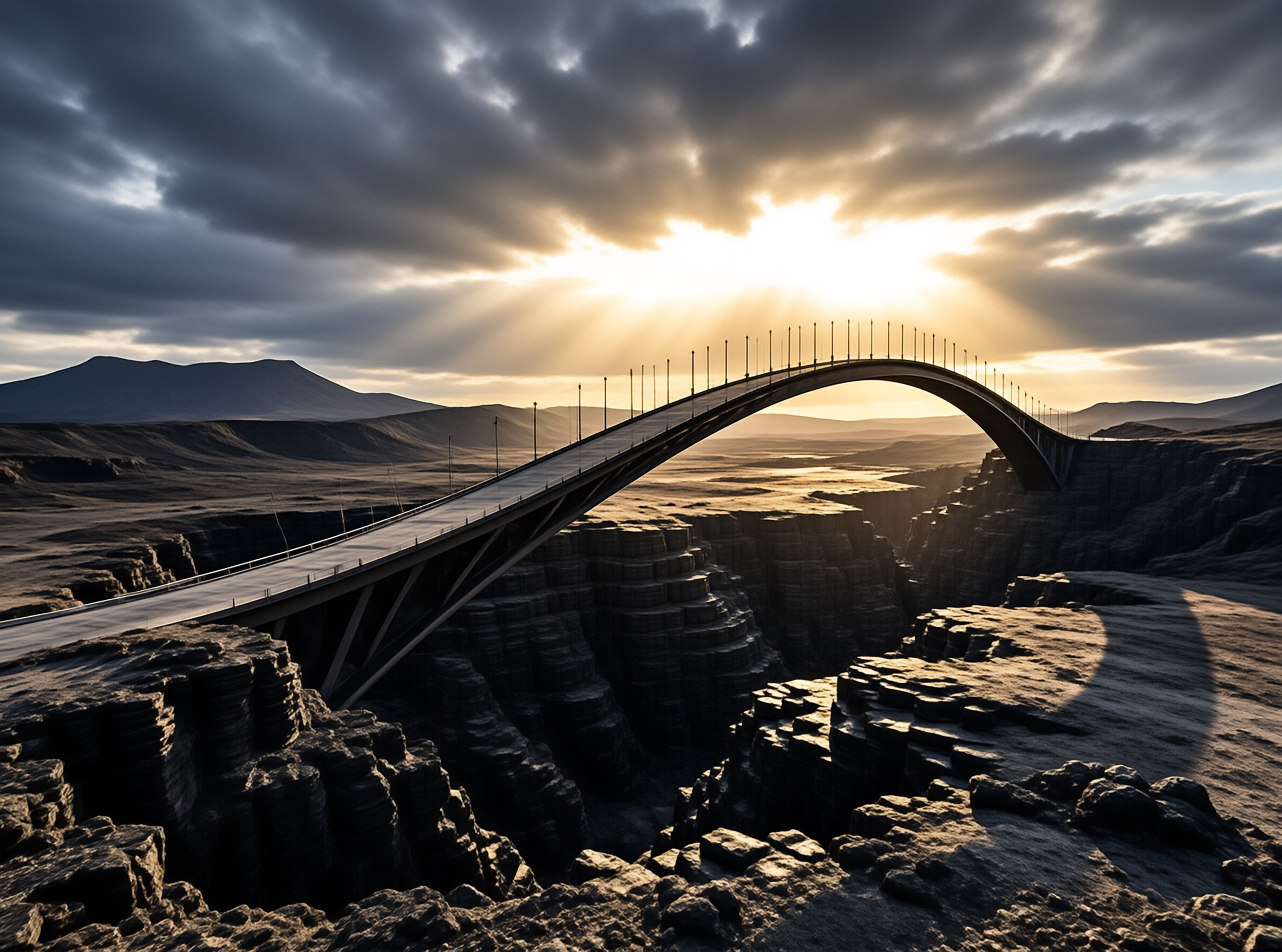 Canyon Bridge at Sunset