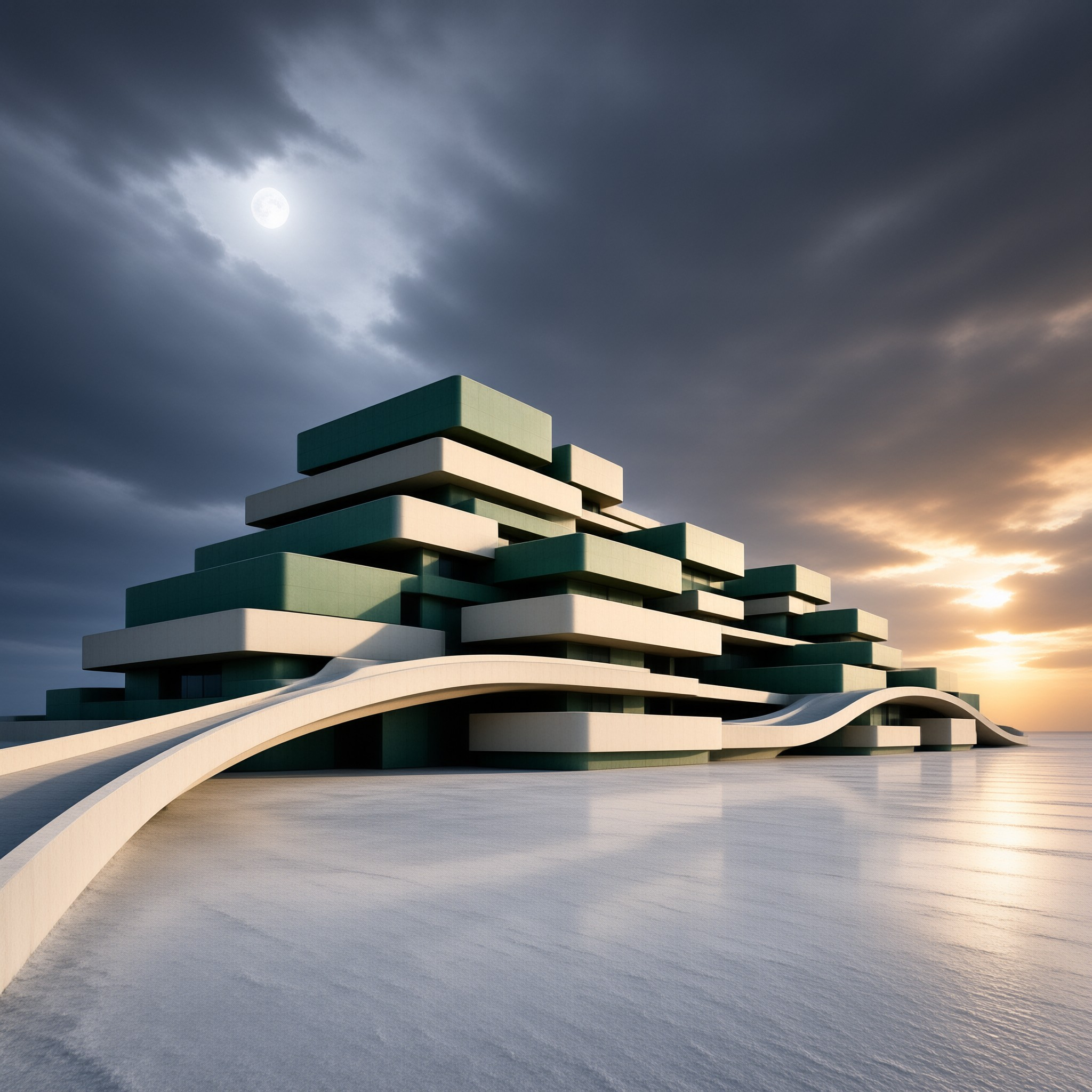 Futuristic Stacked Architecture
