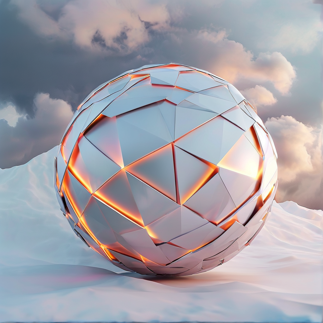Glowing Geometric Sphere