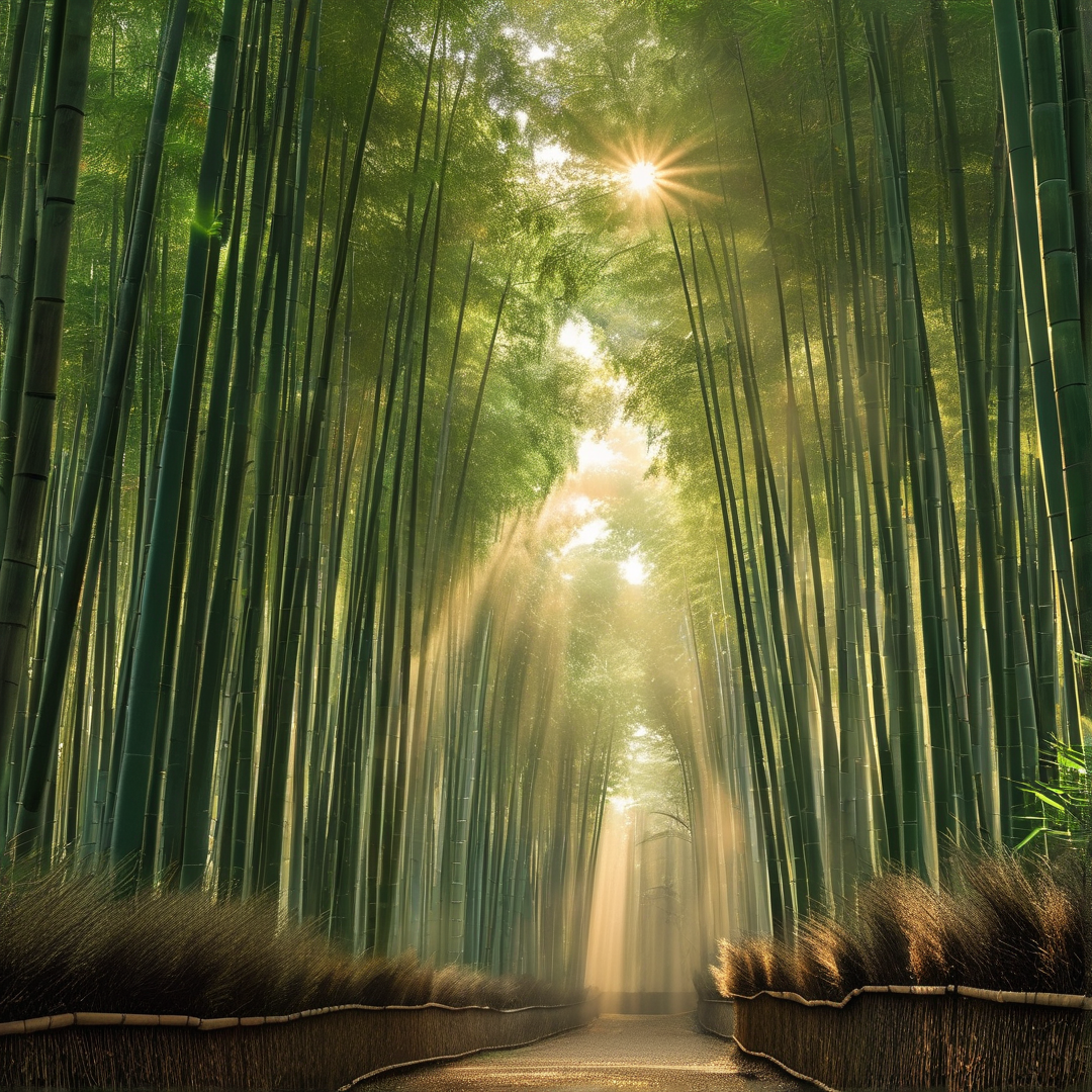 Sunlight in Bamboo Grove