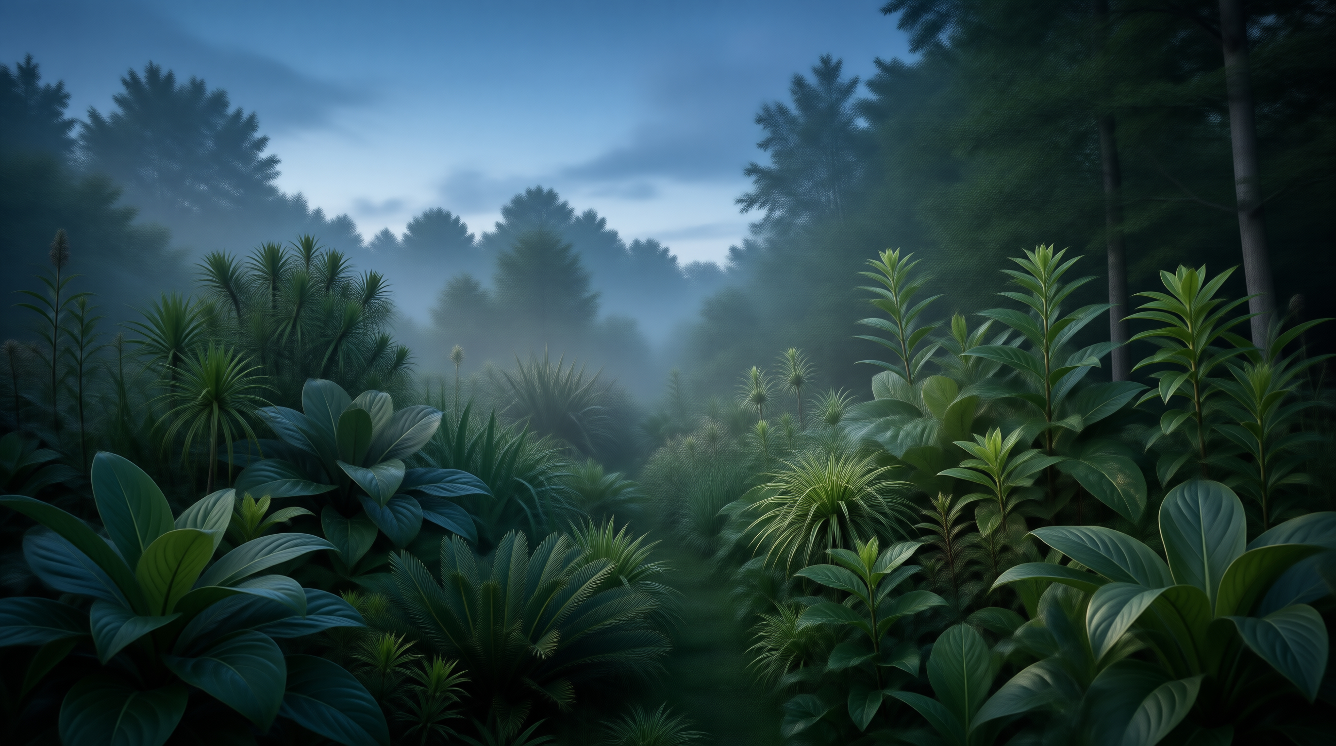 Misty Forest Landscape