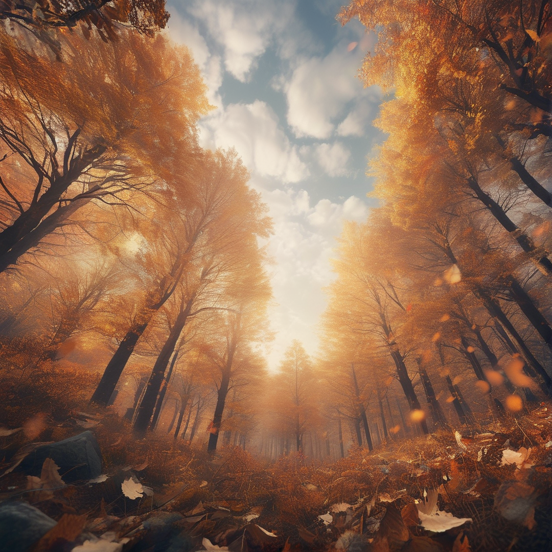 Golden Autumn Forest Path