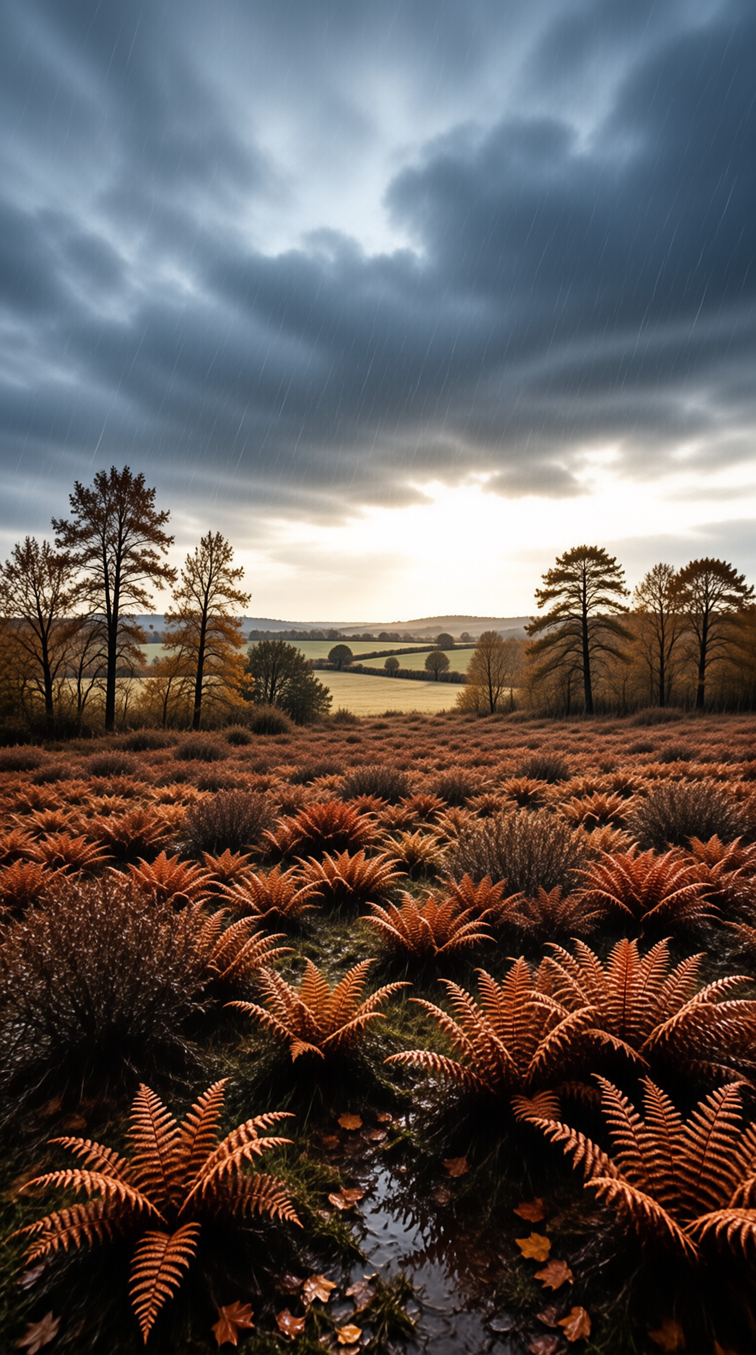 Autumn Rainy Landscape