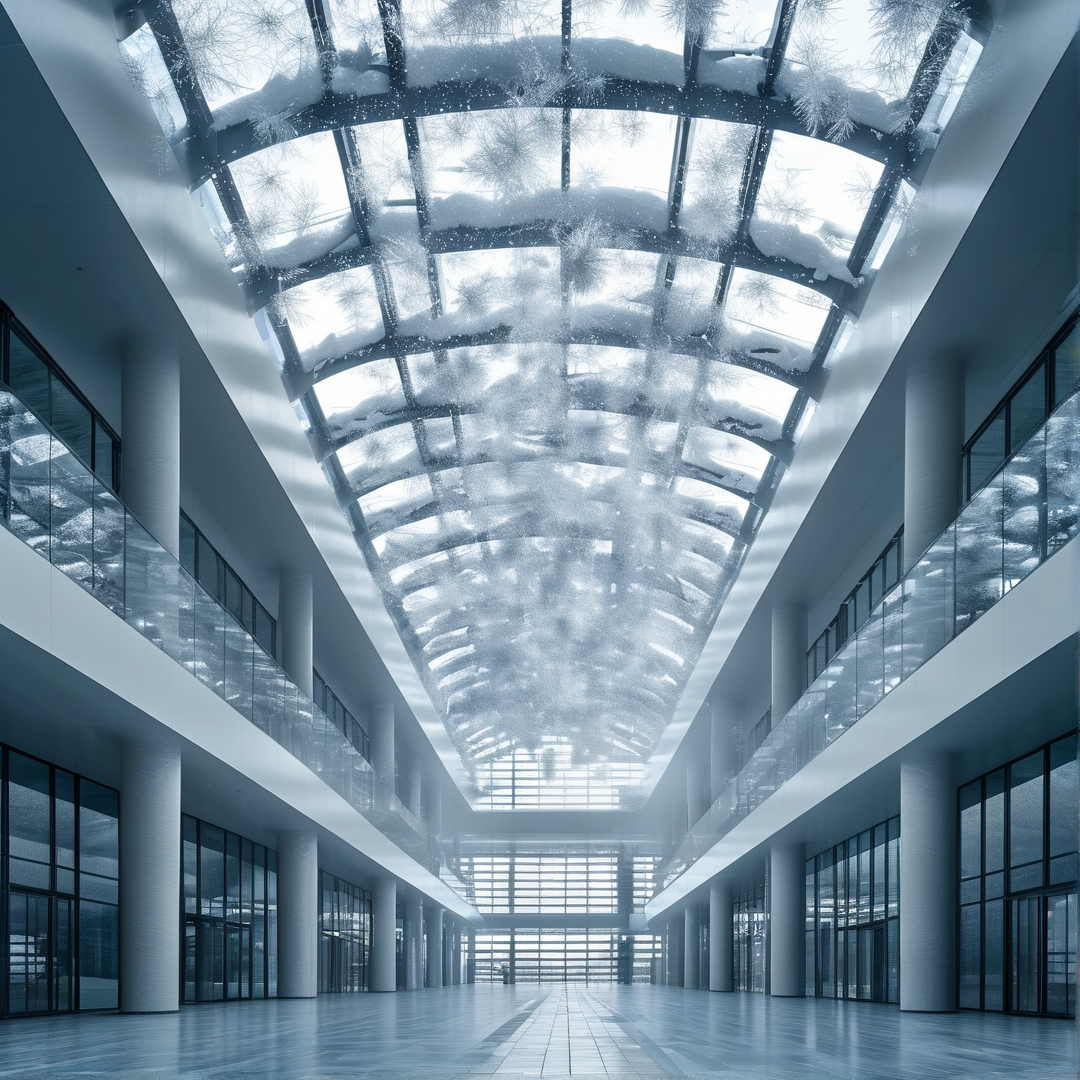 Snowy Glass Atrium