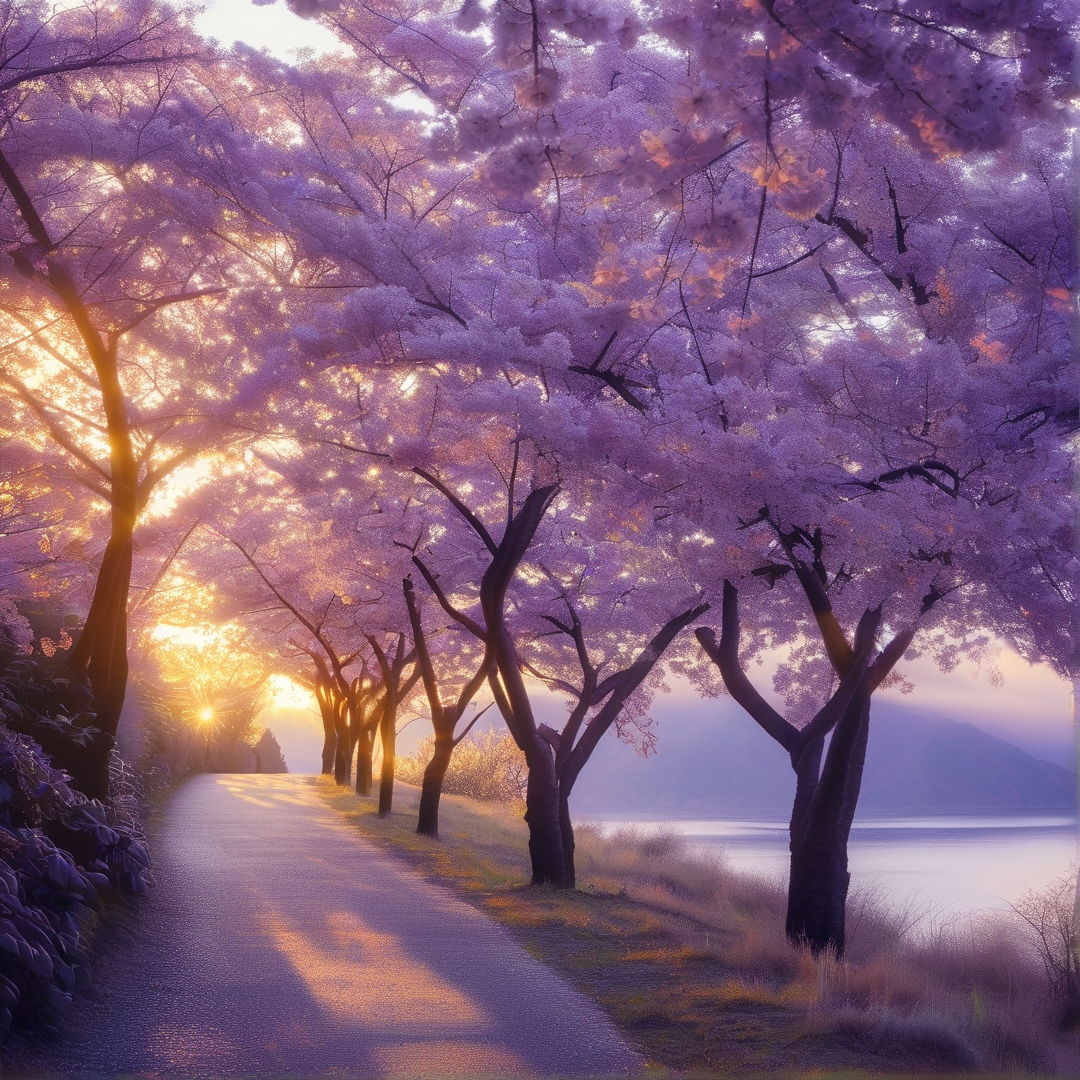Purple Blossom Path
