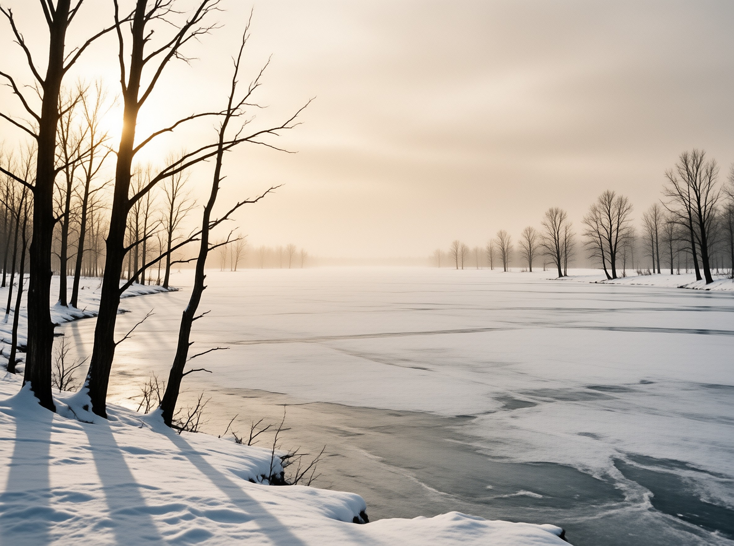 Winter River Sunrise