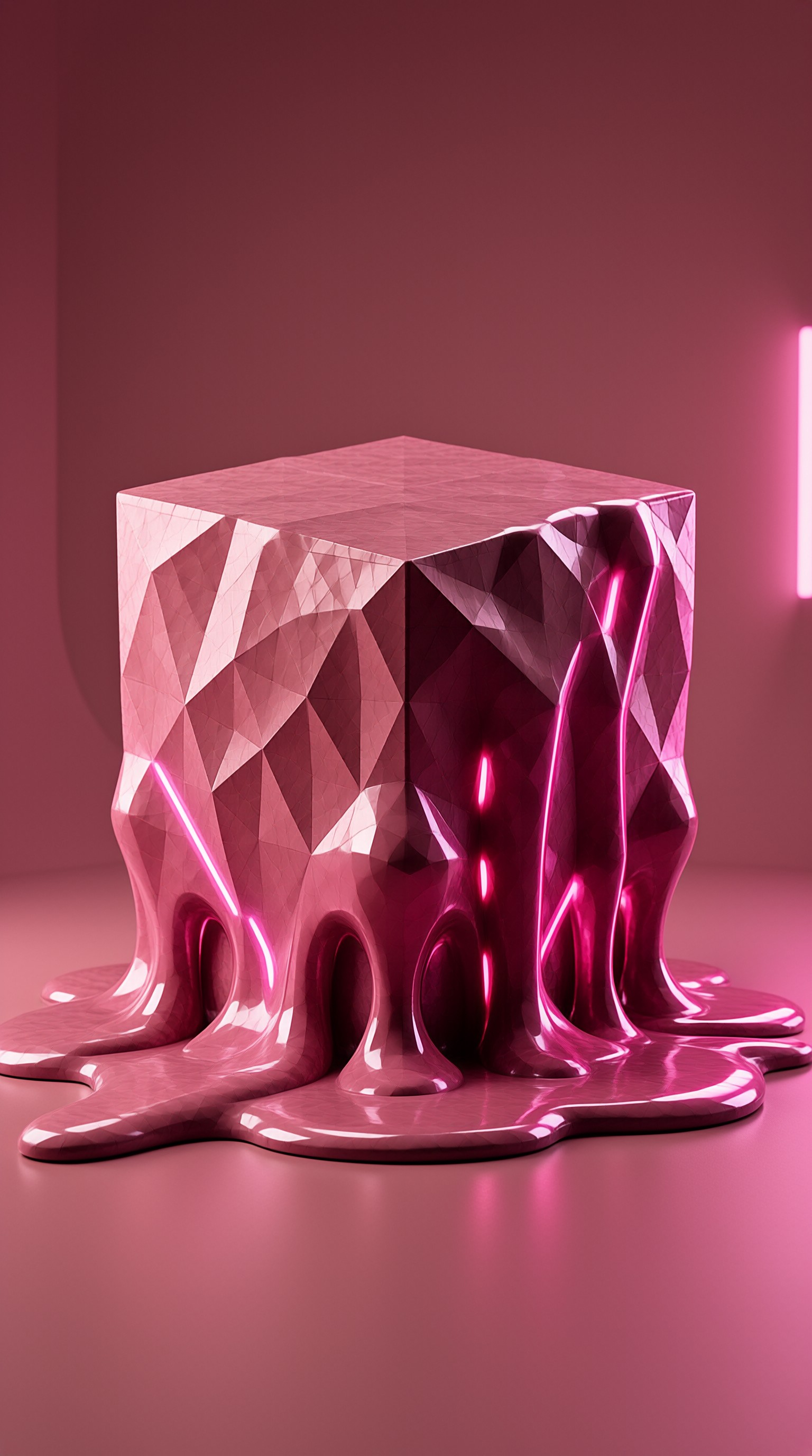 Melting Pink Cube
