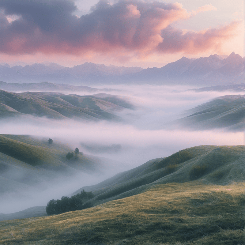 Misty Mountain Landscape