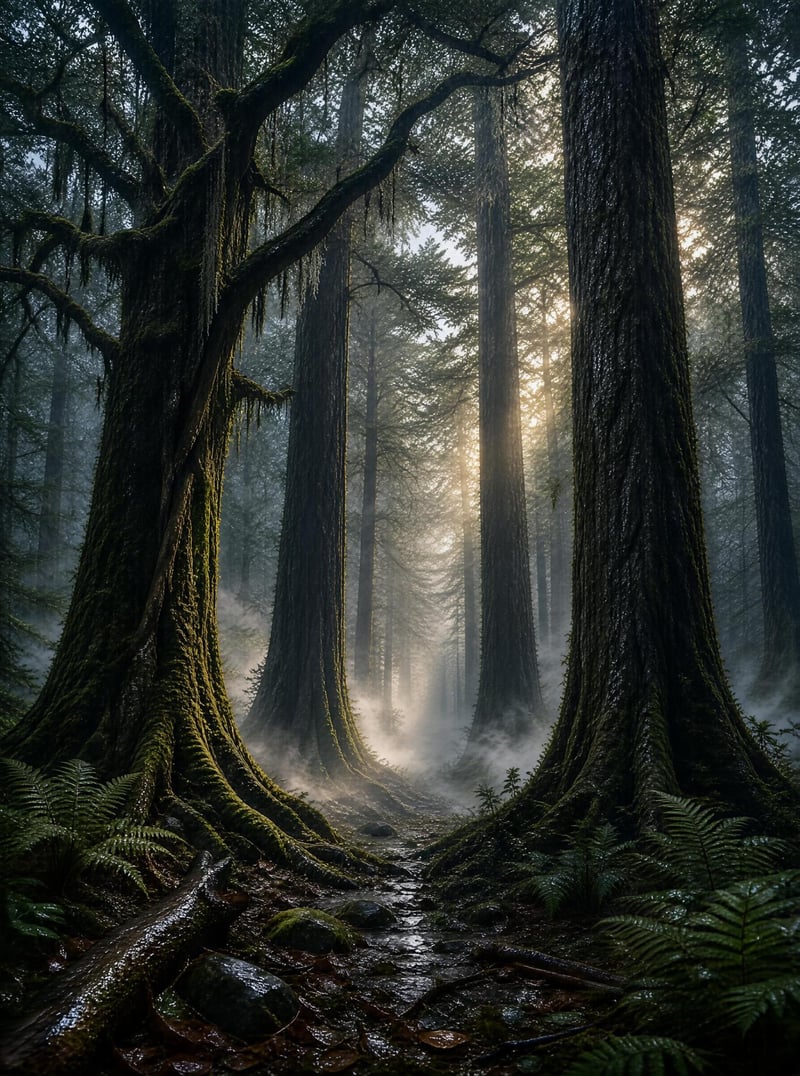 Misty Forest Morning