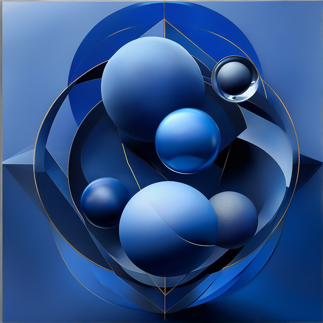 Abstract Blue Spheres