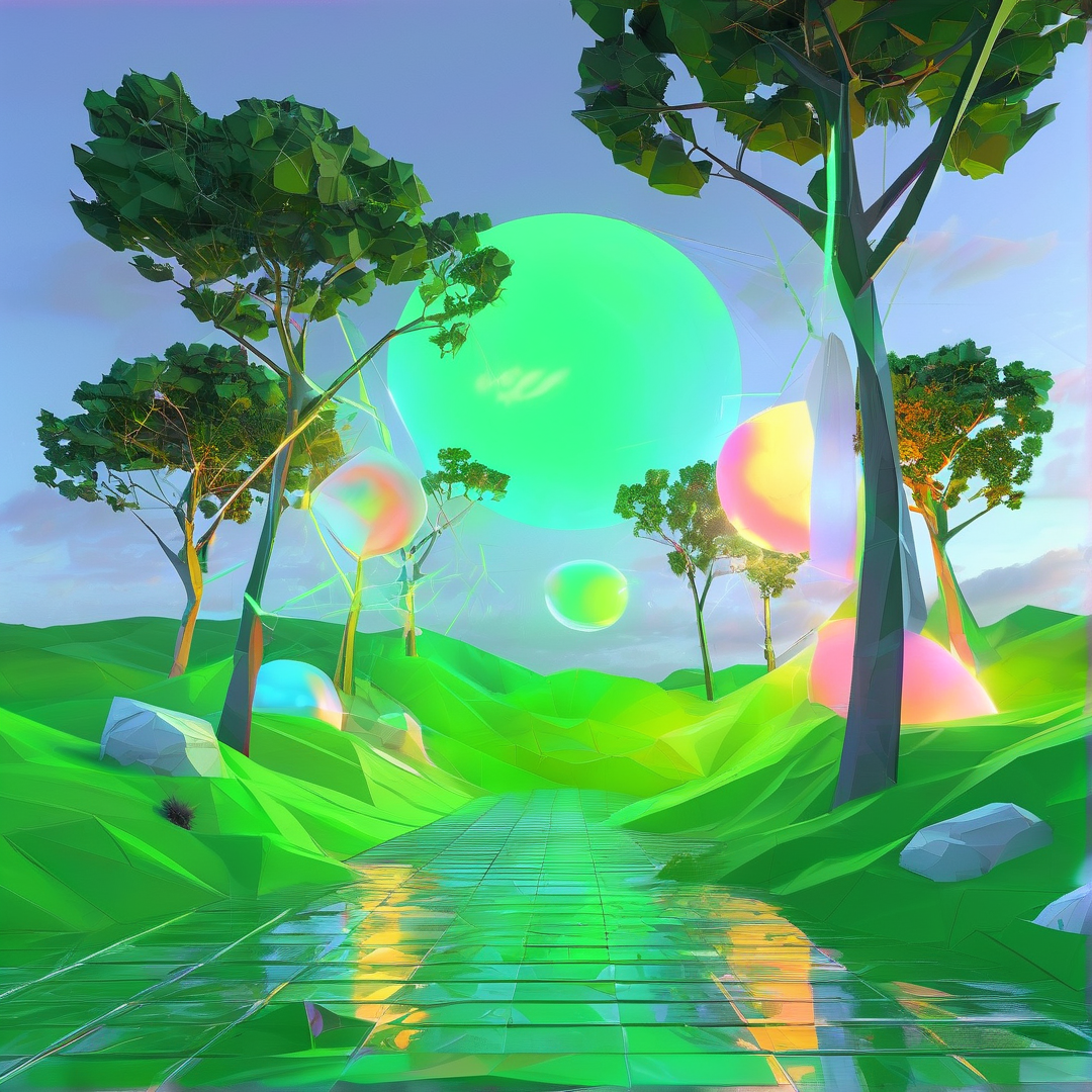 Low Poly Vibrant Landscape