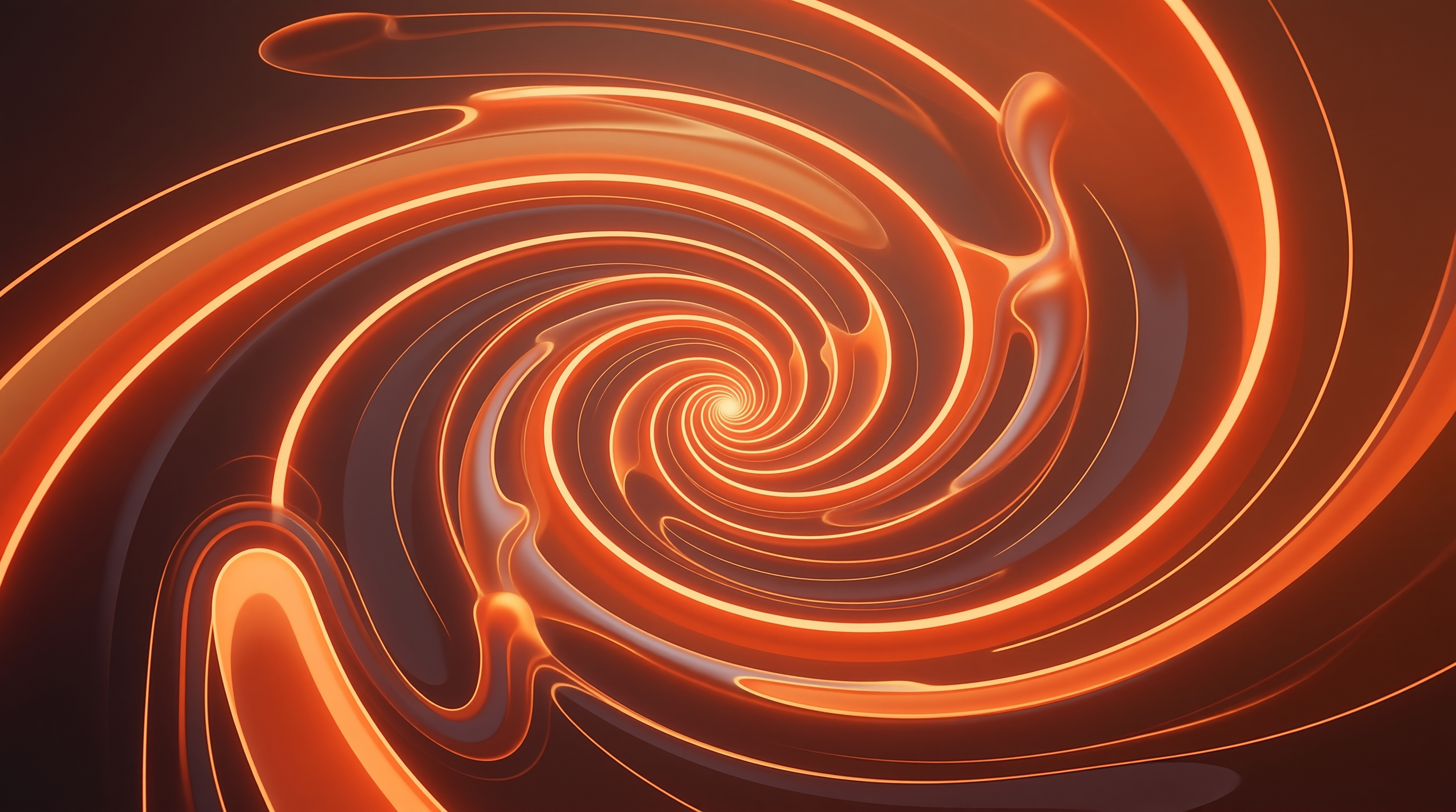 Glowing Orange Spiral